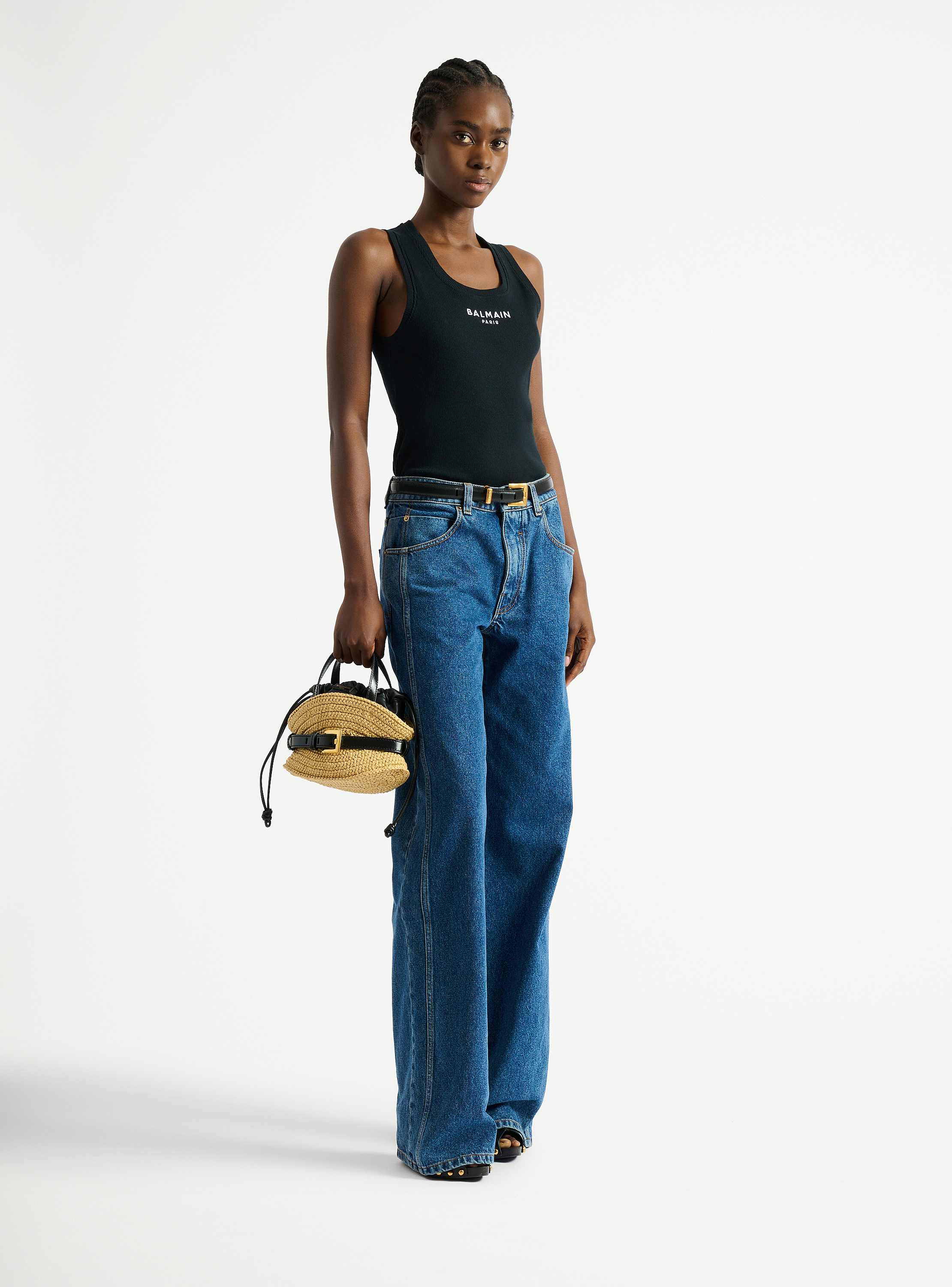 Balmain Paris embroidered vest top