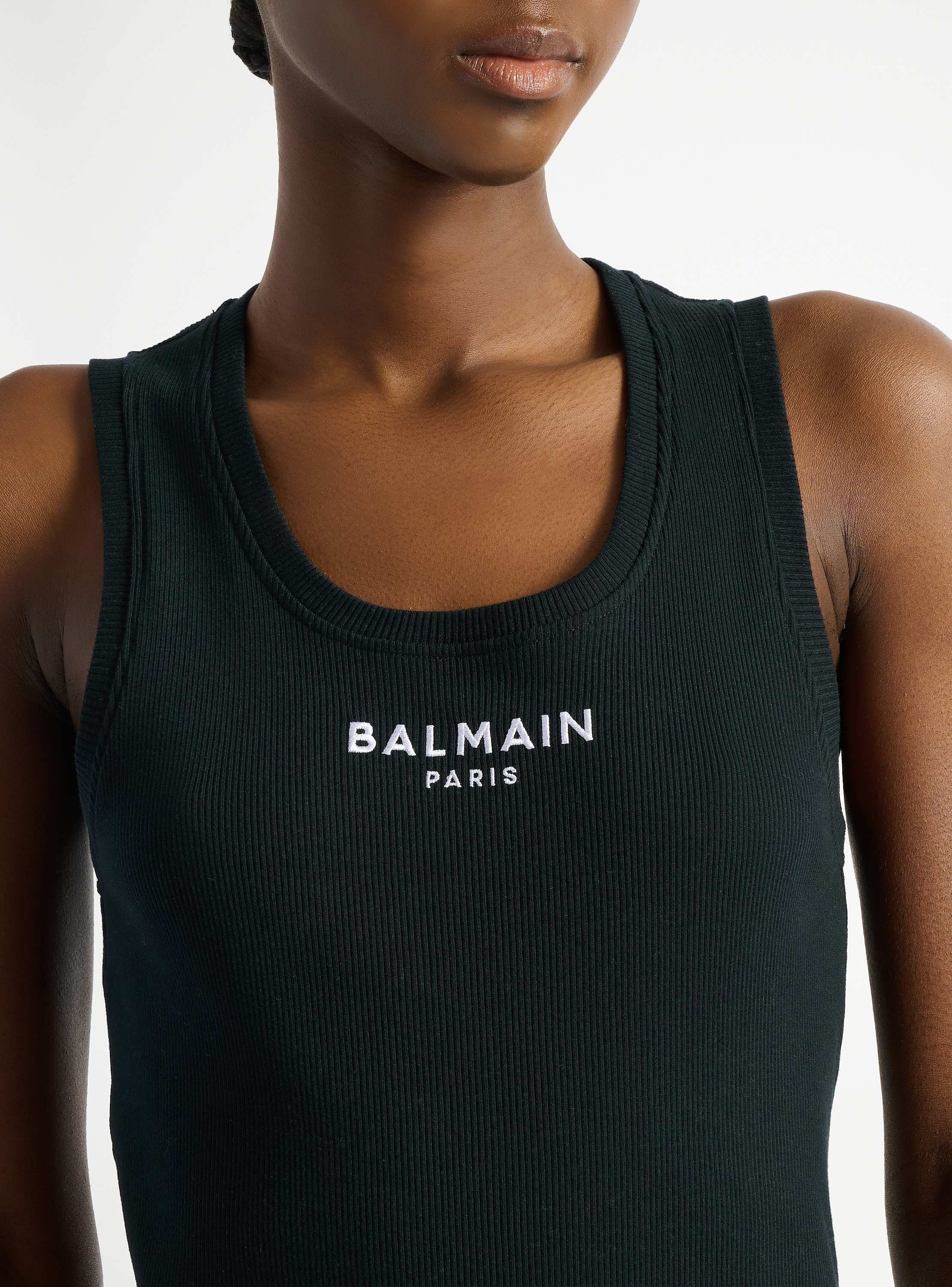 Balmain Paris embroidered vest top