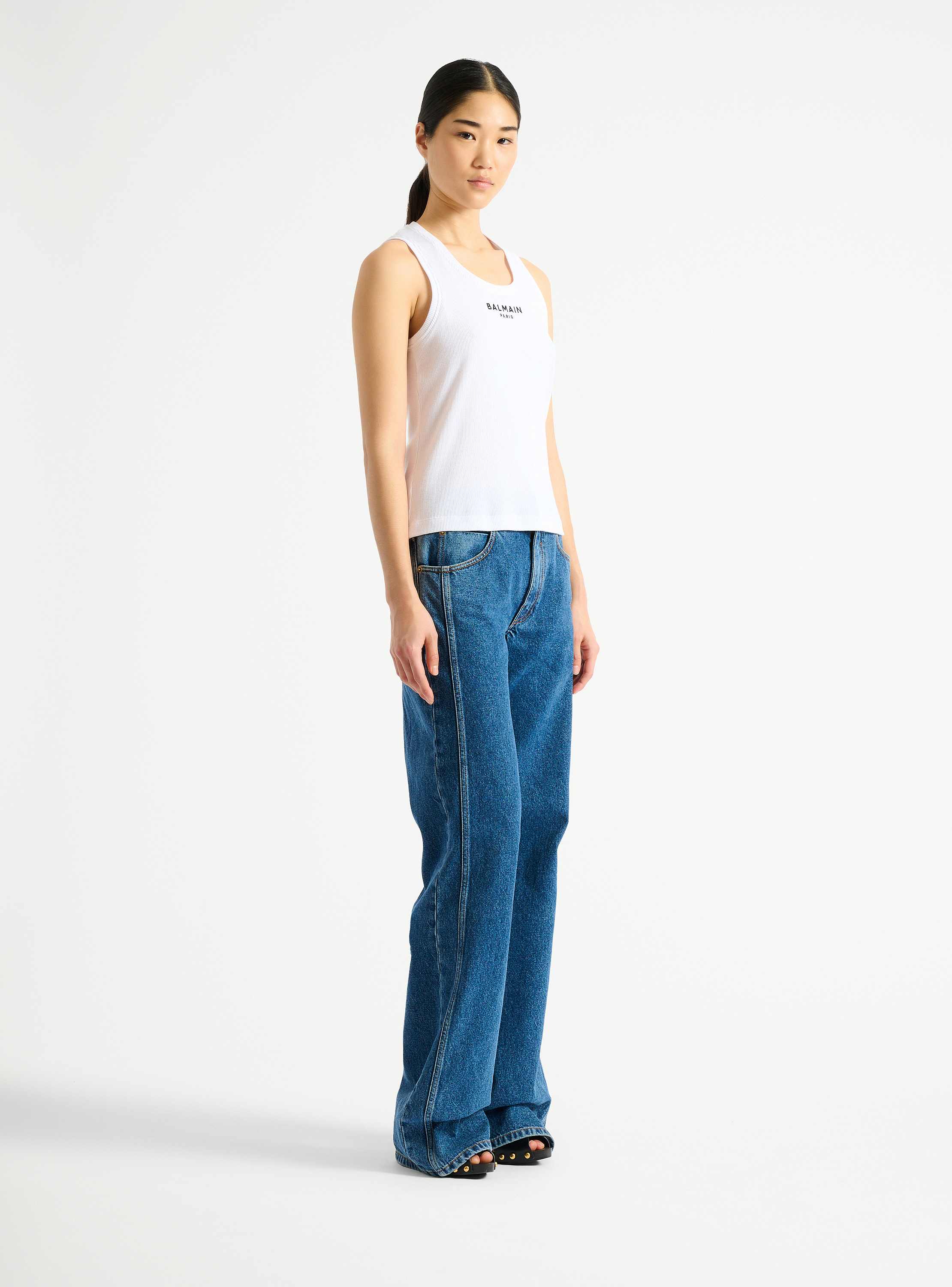 Balmain Paris embroidered vest top