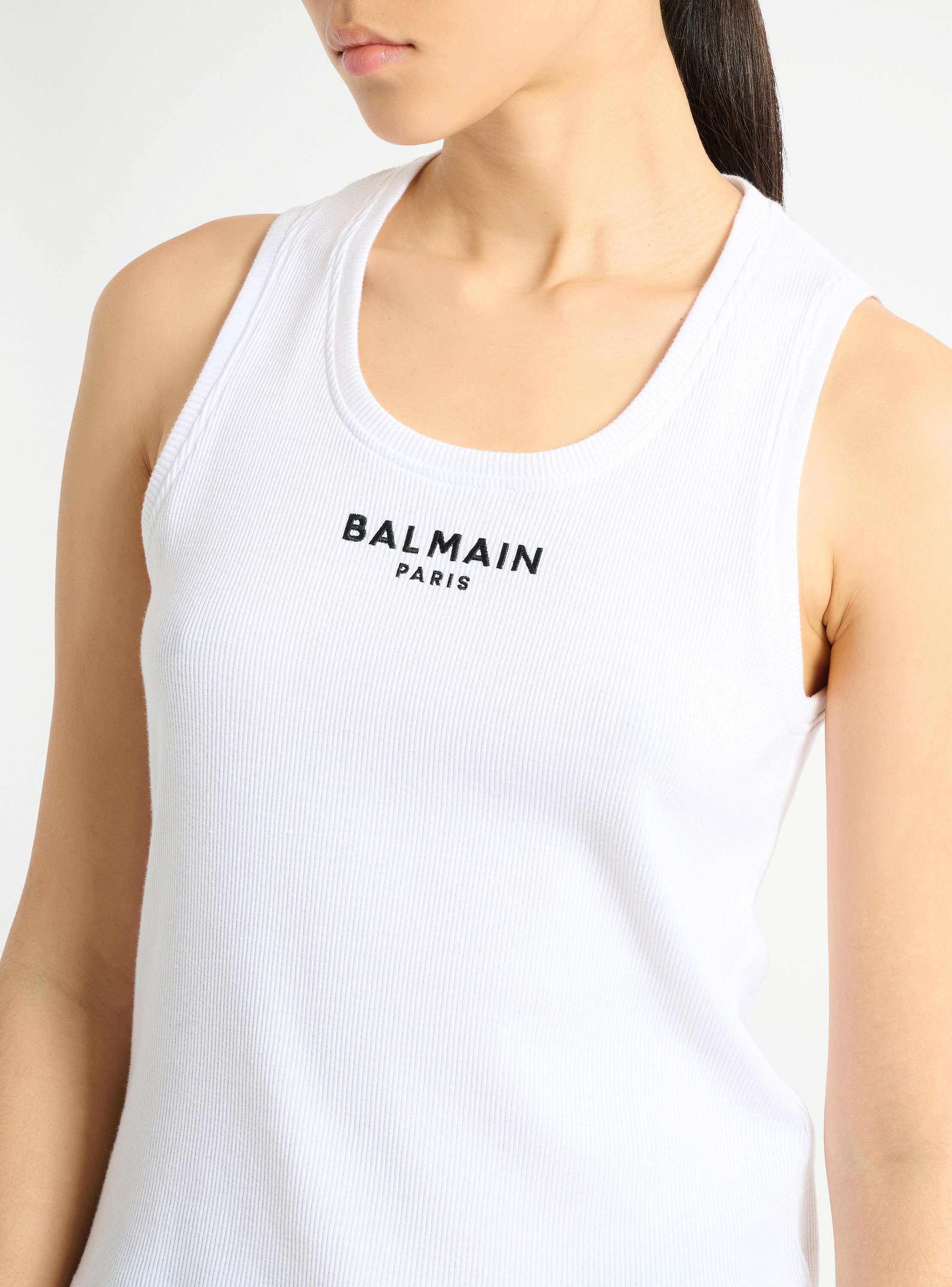 Balmain Paris embroidered vest top