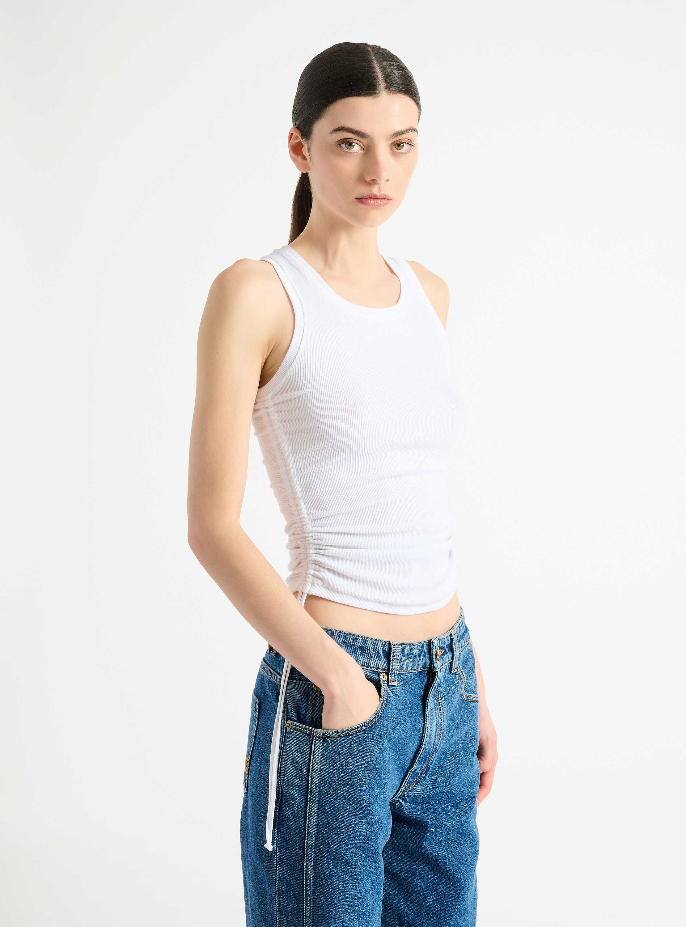 Draped tank top