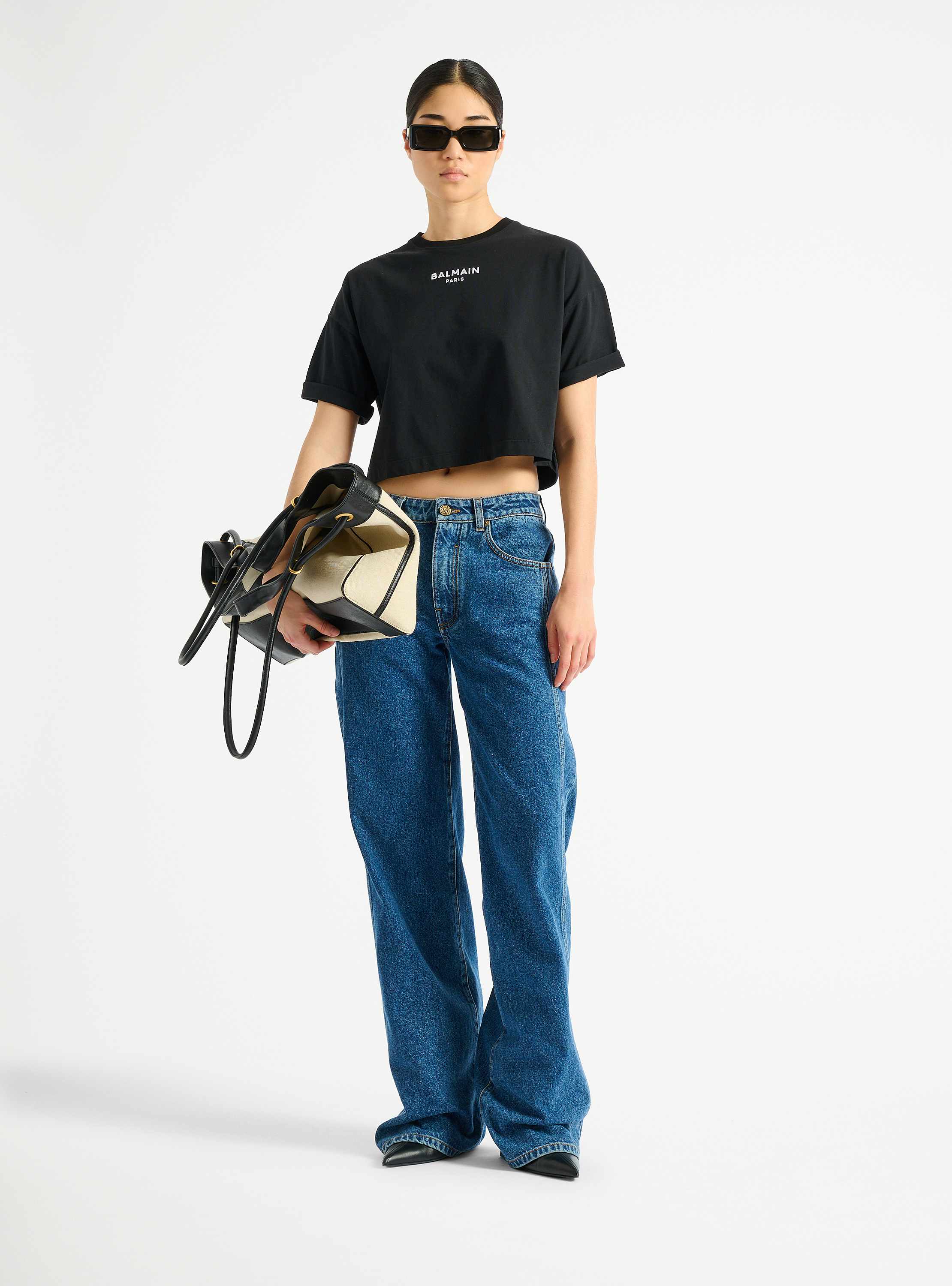 Embroidered Balmain Paris T-shirt