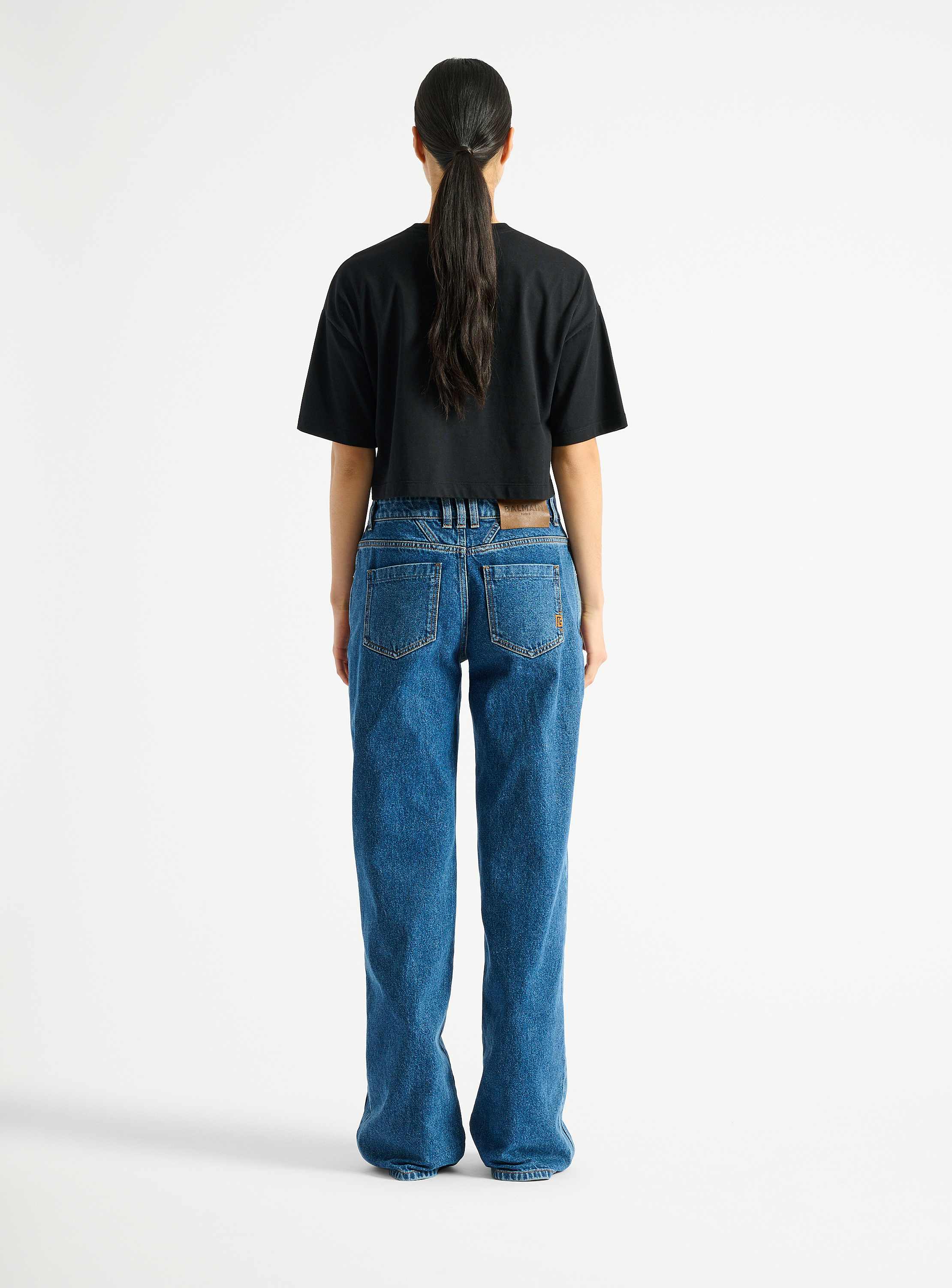 Embroidered Balmain Paris T-shirt