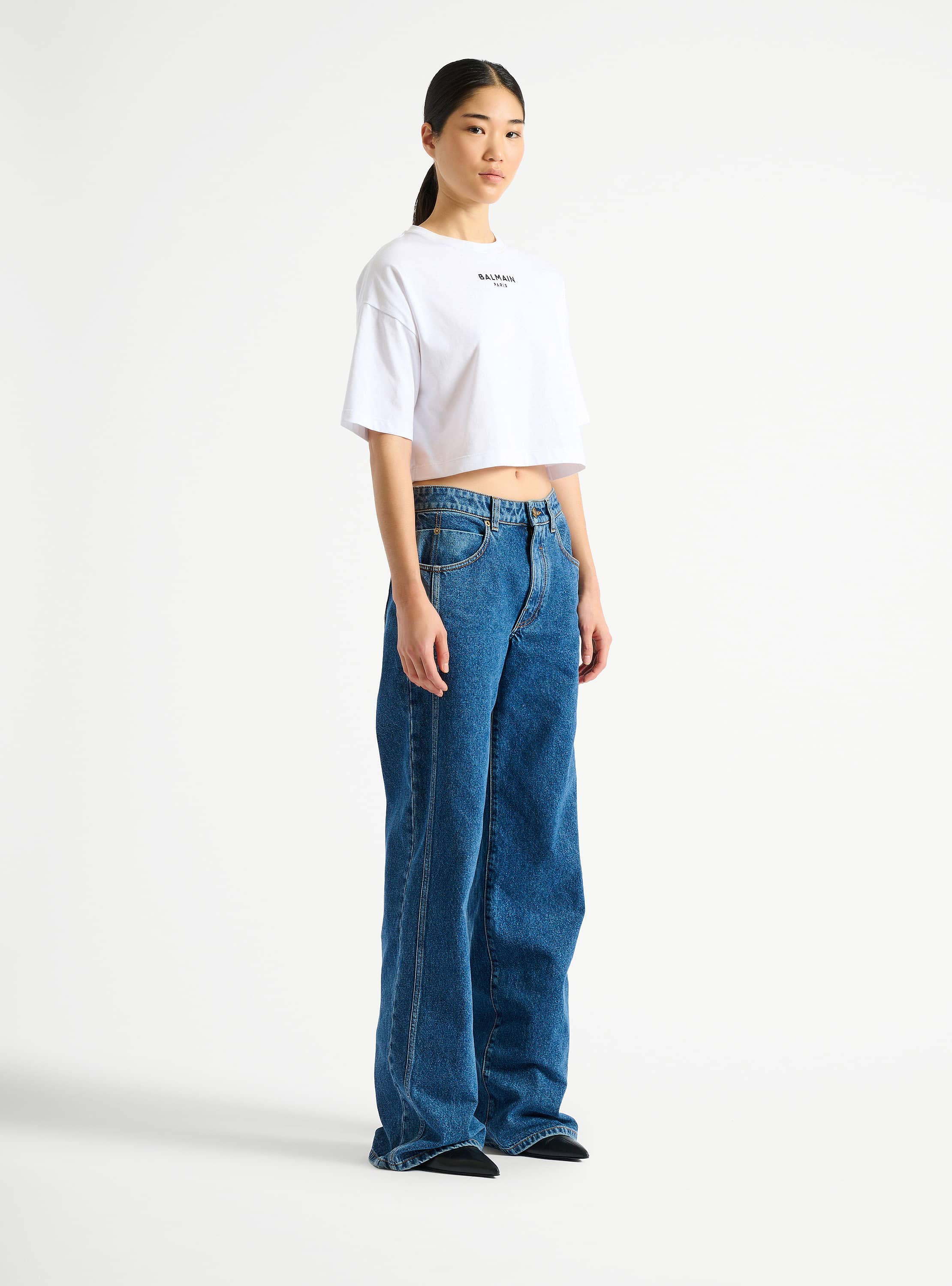 Embroidered Balmain Paris T-shirt