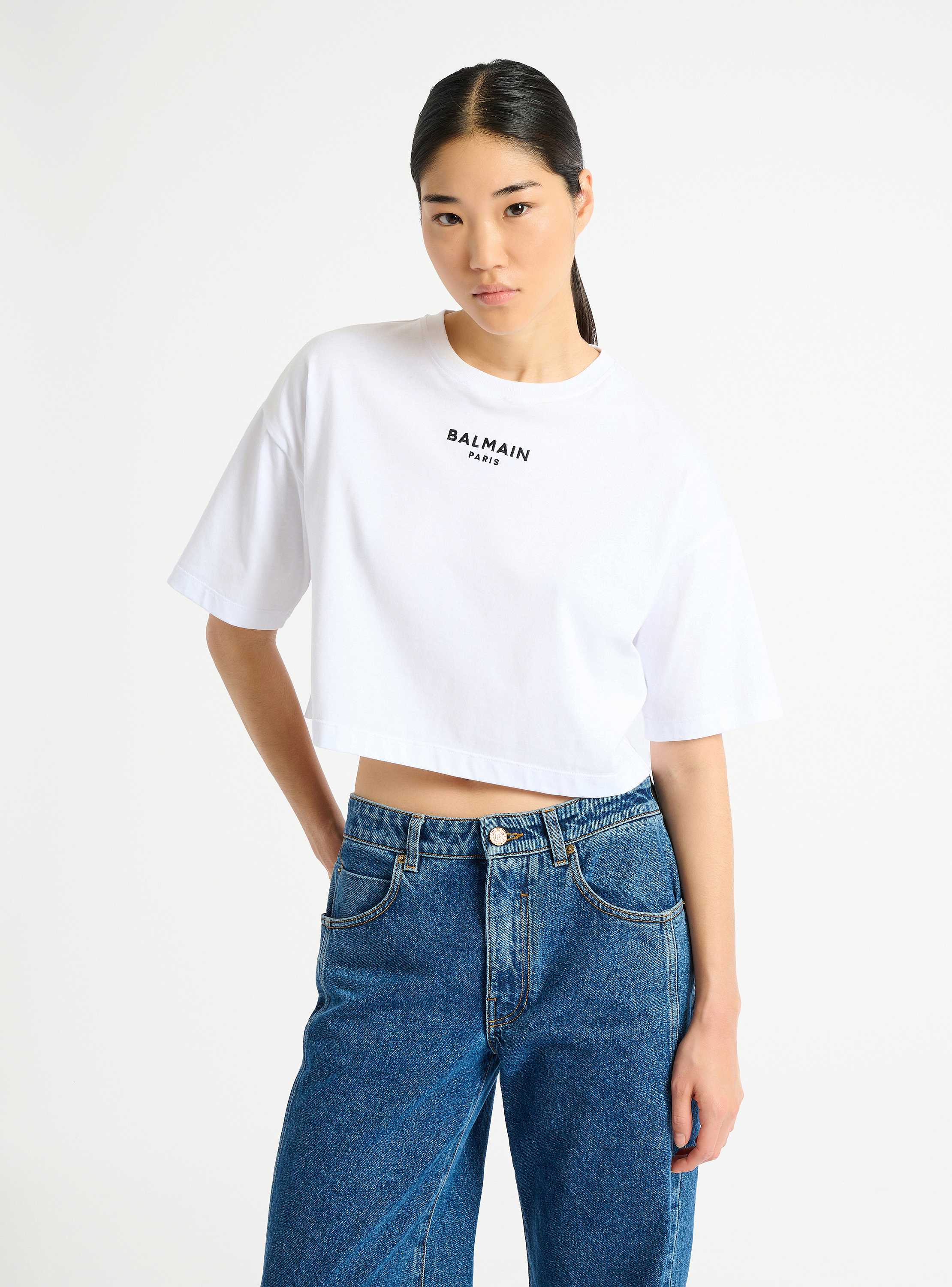 Embroidered Balmain Paris T-shirt