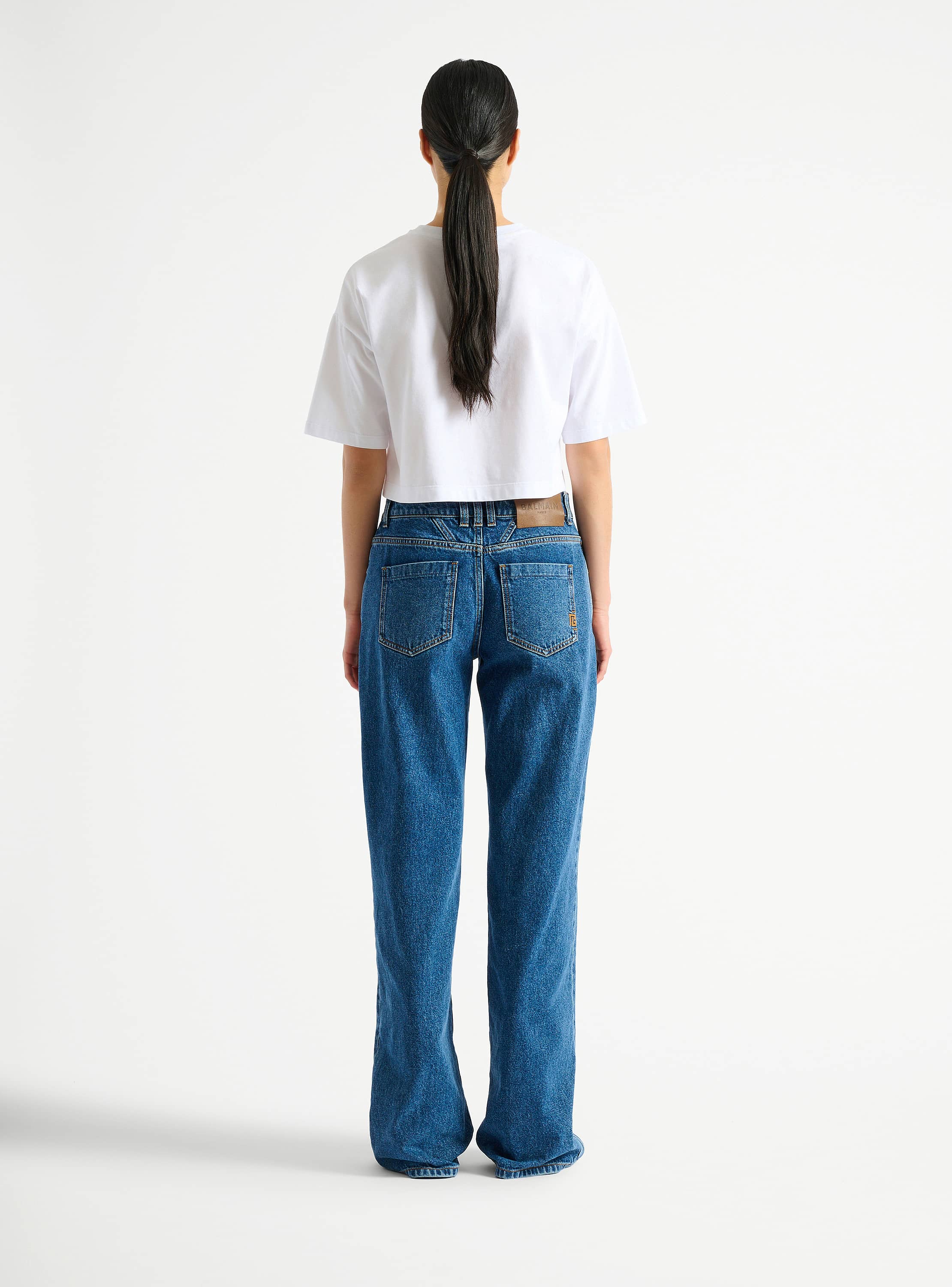 Embroidered Balmain Paris T-shirt