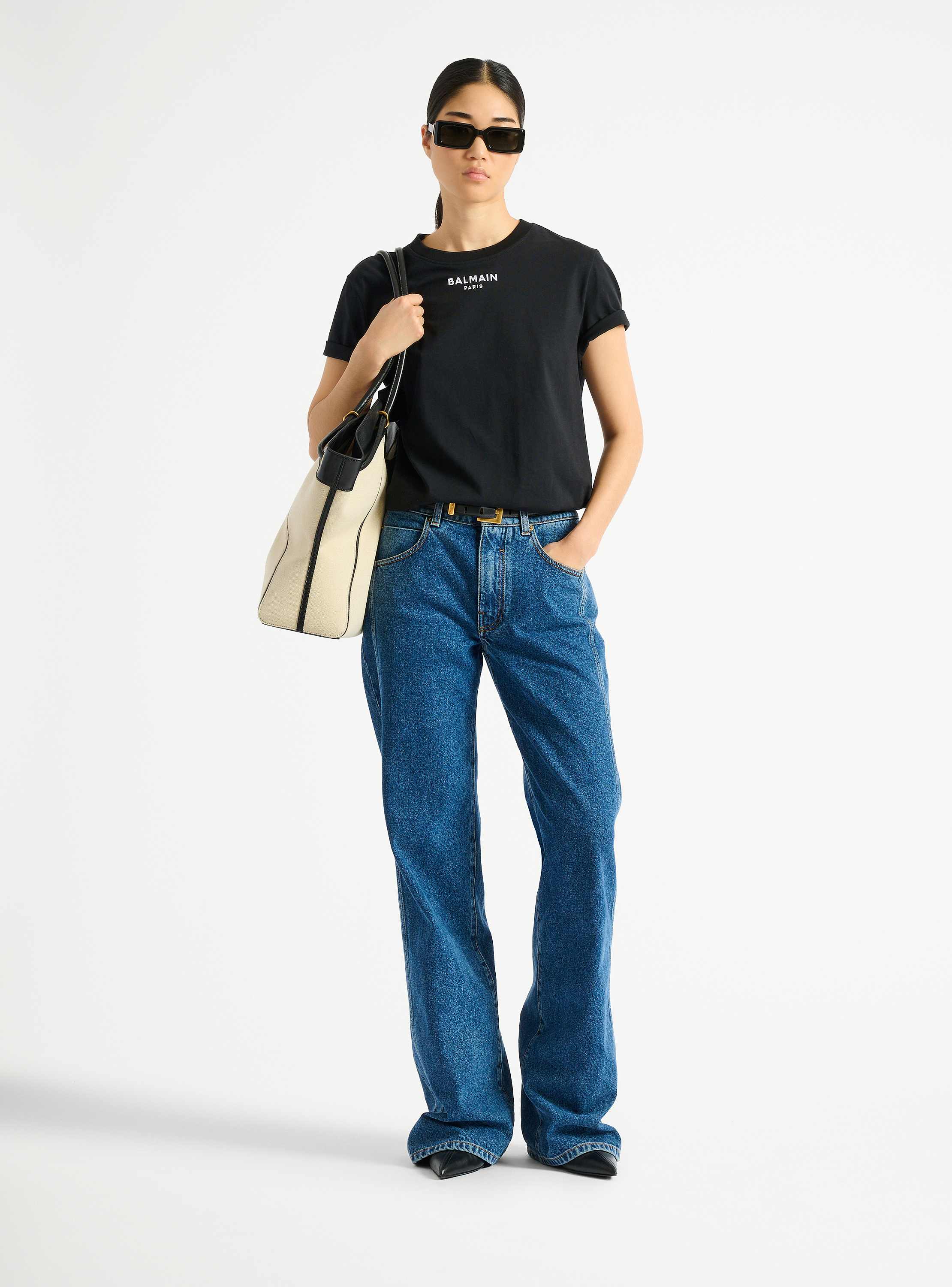 Embroidered Balmain Paris T-shirt