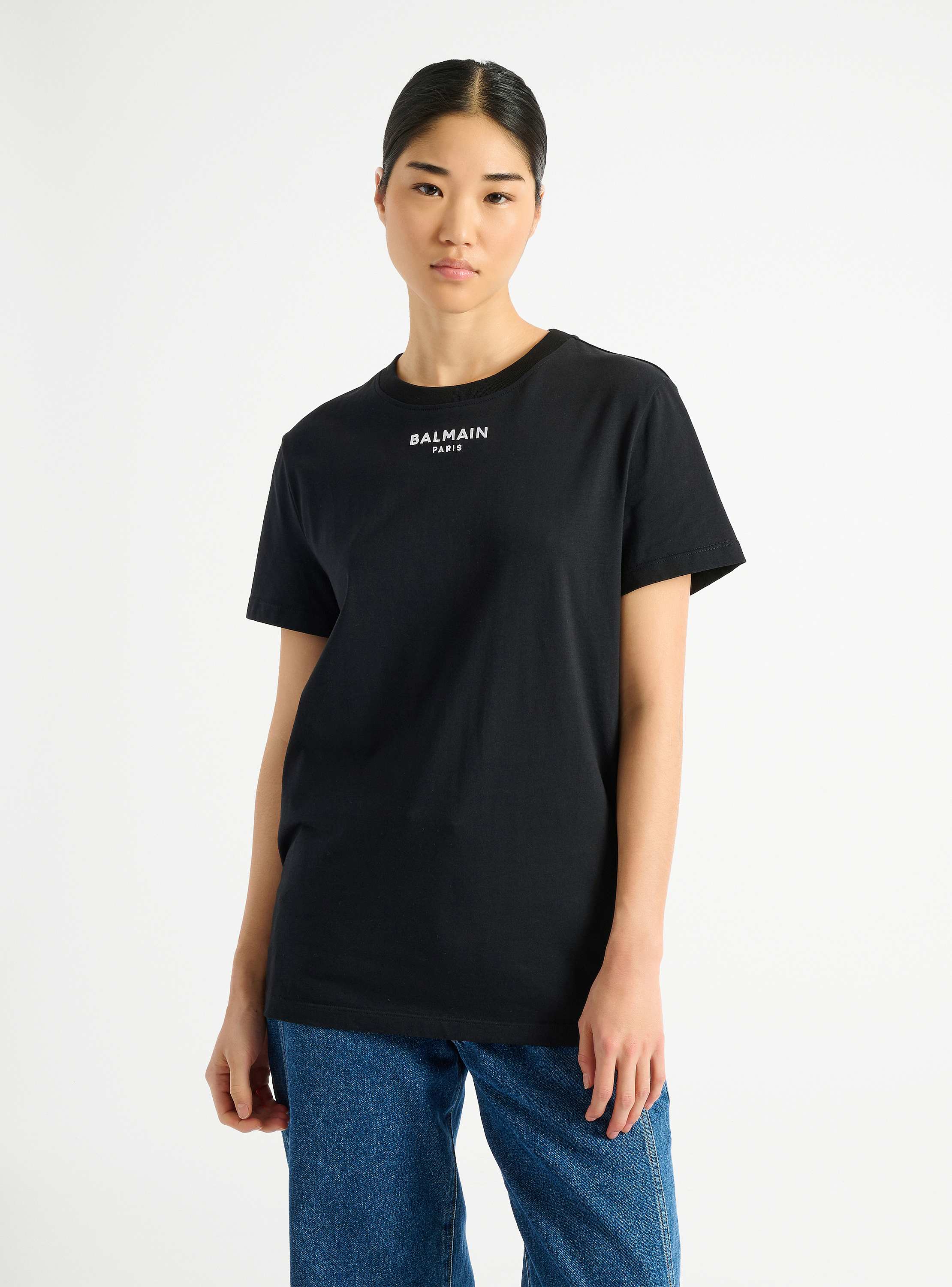 Embroidered Balmain Paris T-shirt
