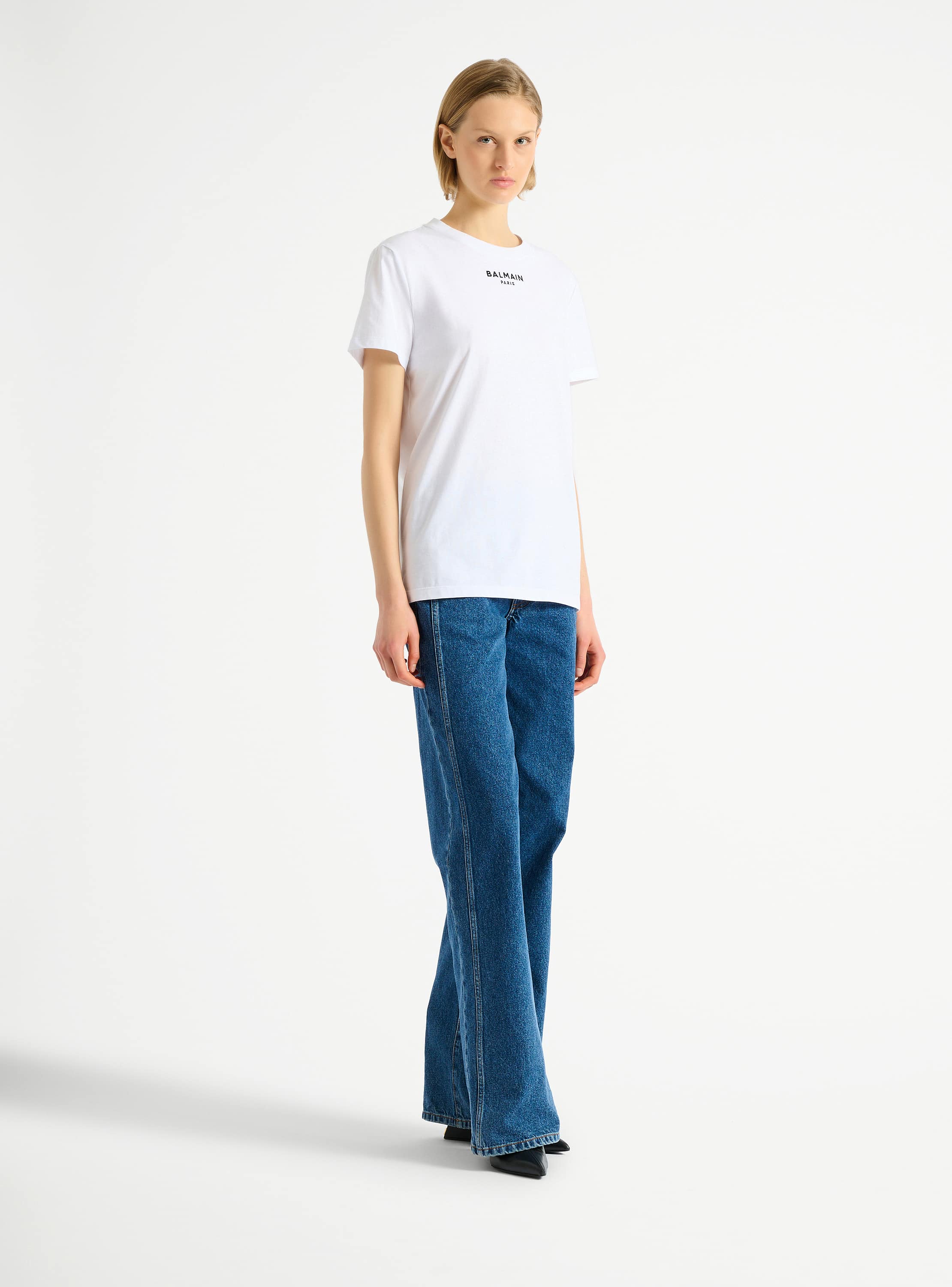 Embroidered Balmain Paris T-shirt