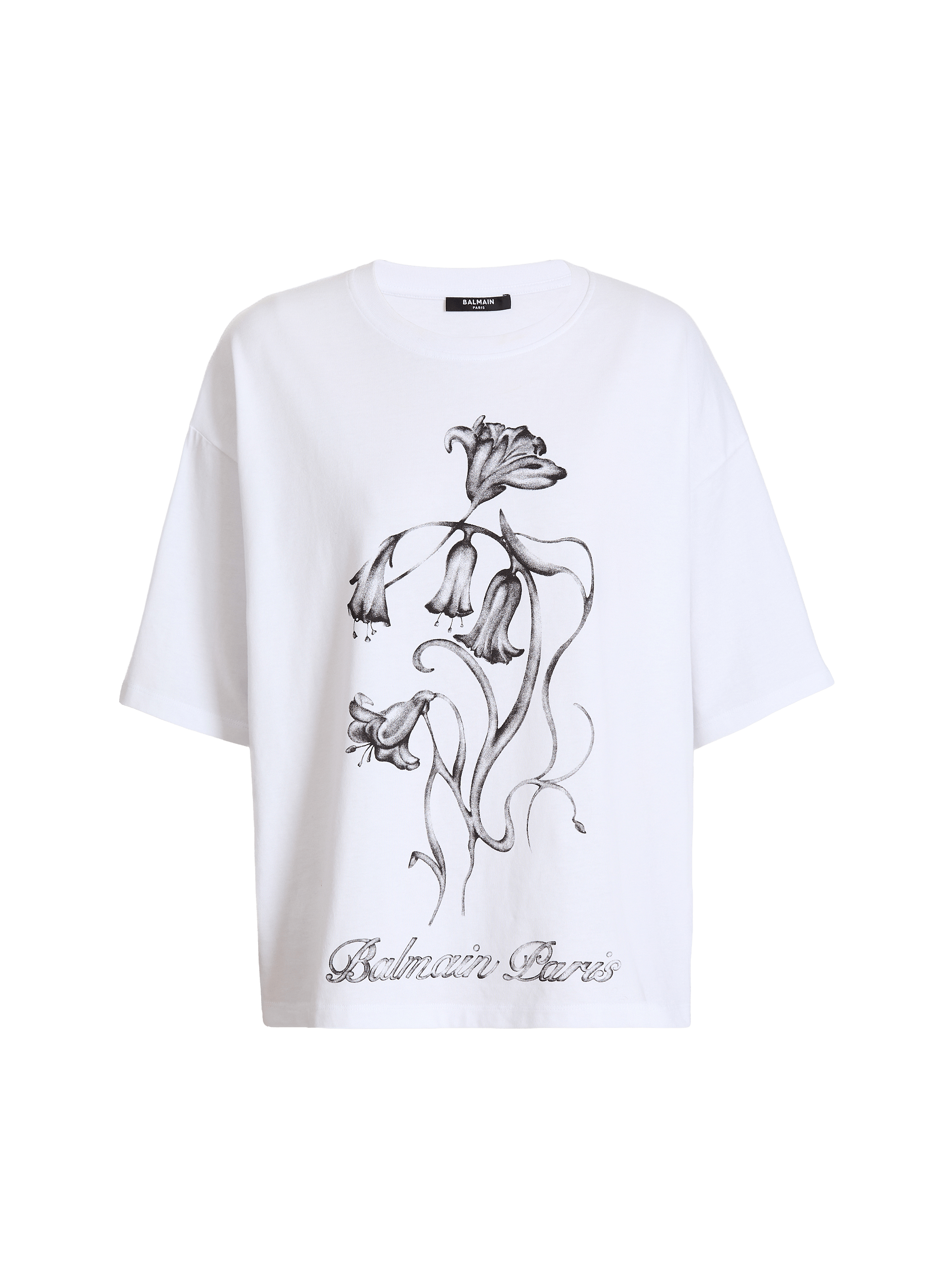 Bedrucktes Balmain Flower T-Shirt 