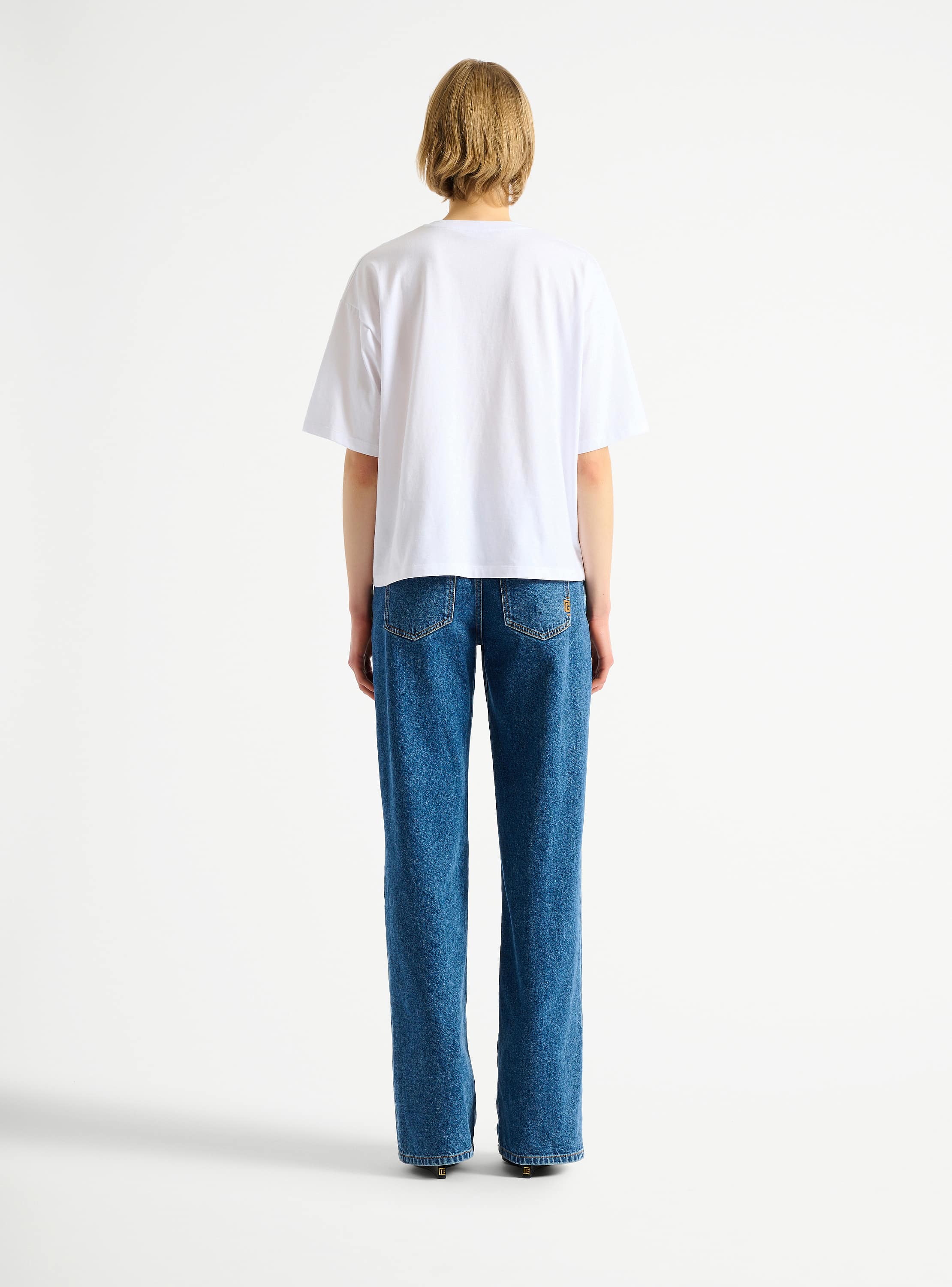 Bedrucktes Balmain Flower T-Shirt 