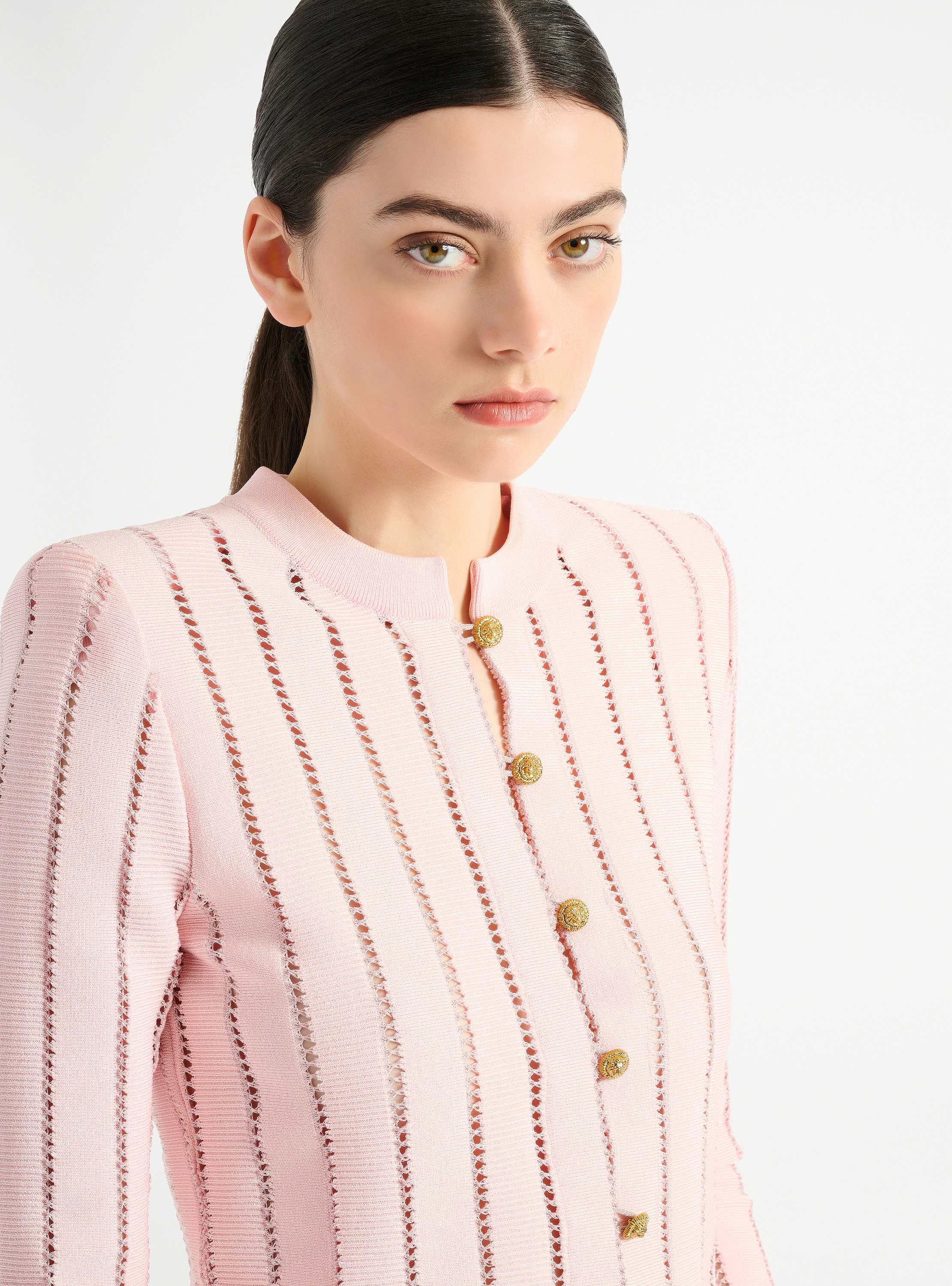 Cropped Fl&eacute;chage knit cardigan