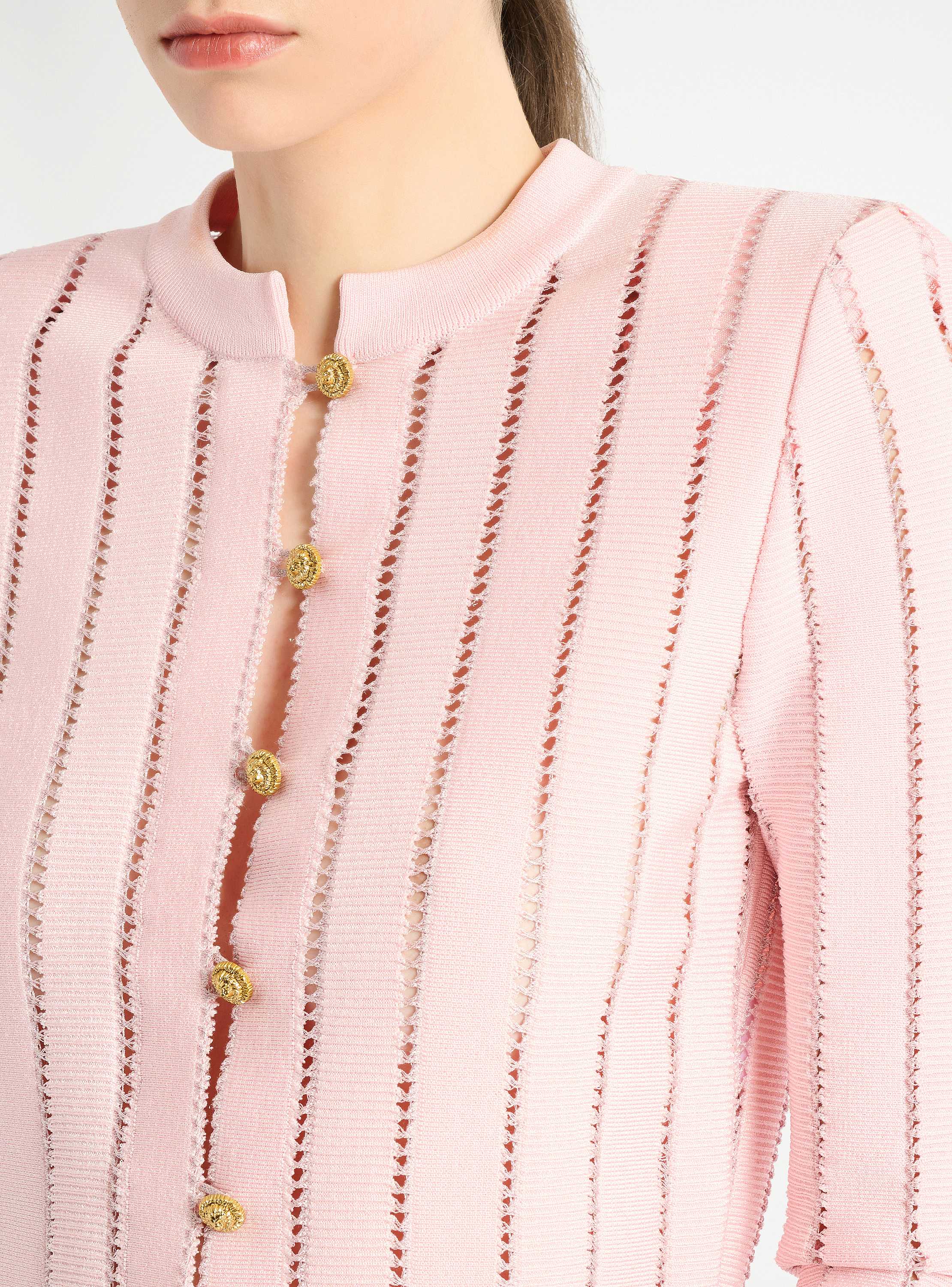 Cropped Fl&eacute;chage knit cardigan