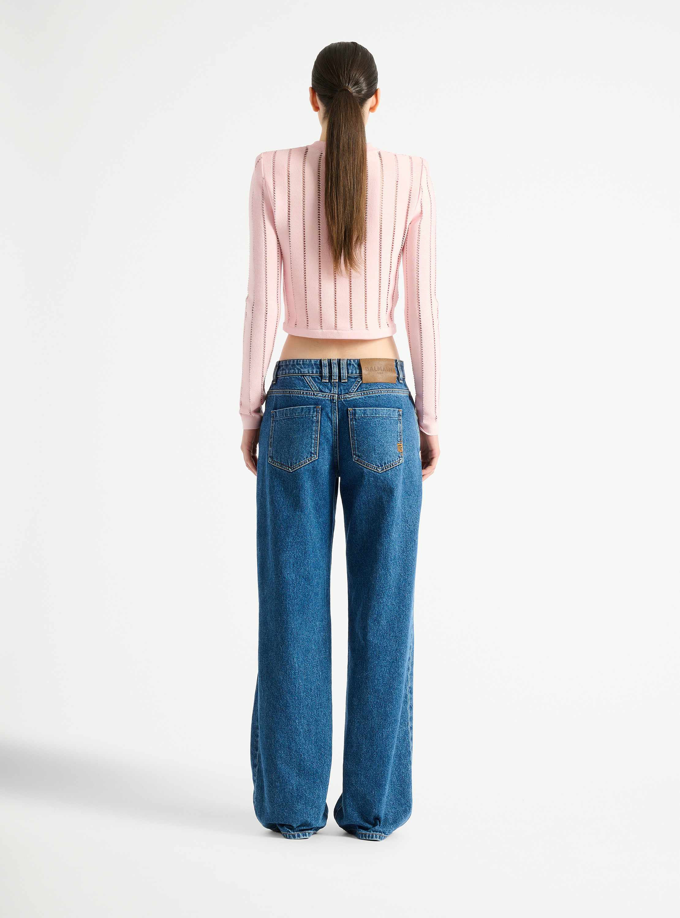 Cropped Fl&eacute;chage knit cardigan