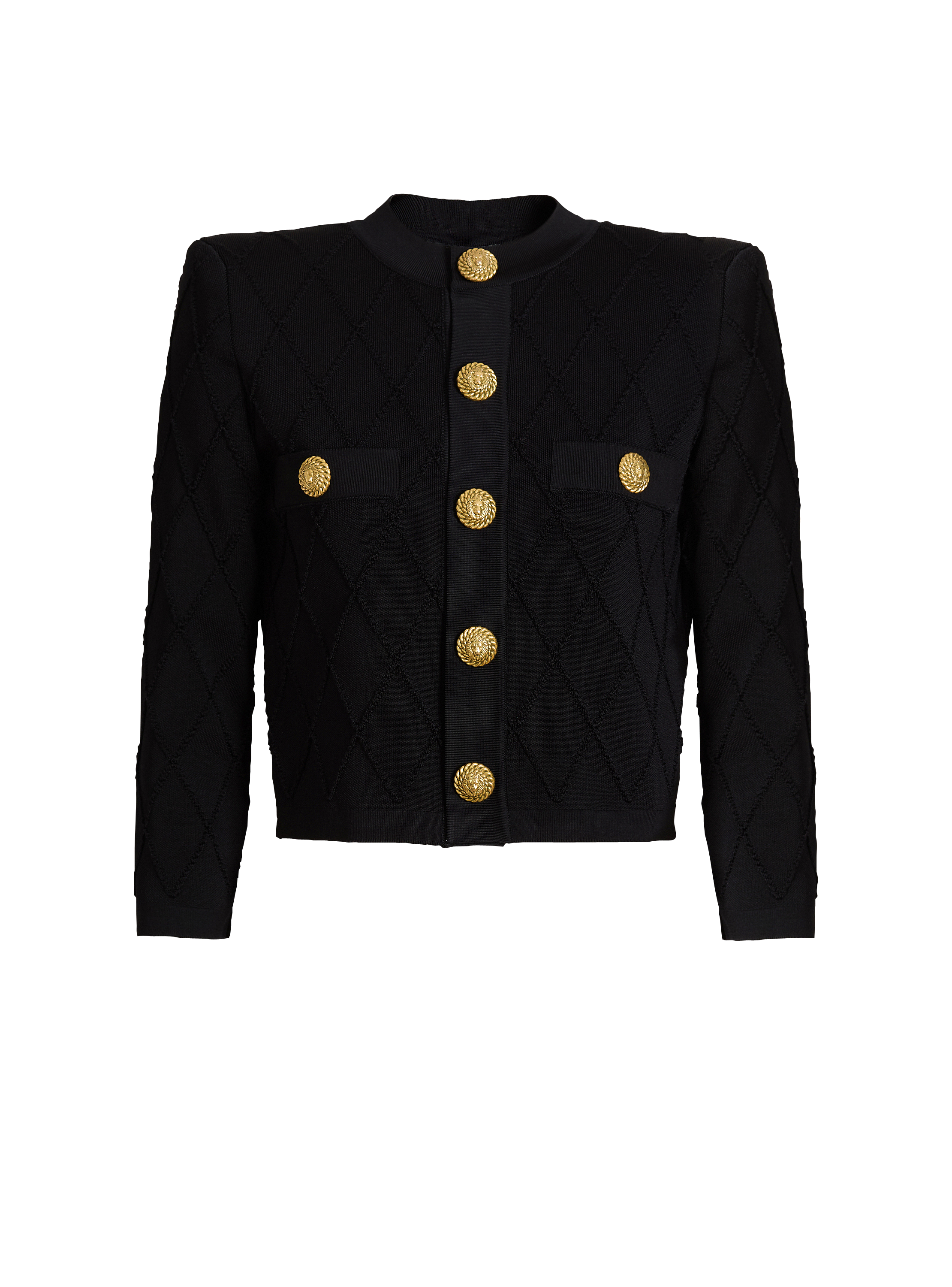 Cropped knit cardigan