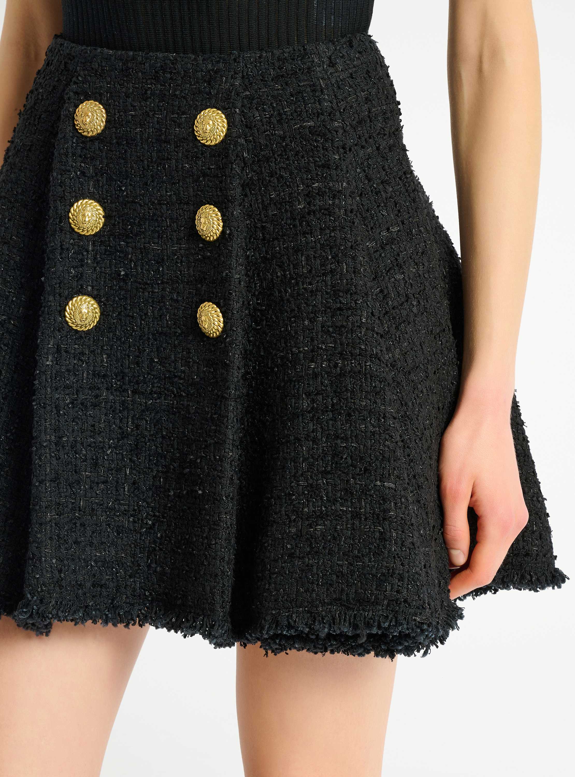 Flared tweed skirt