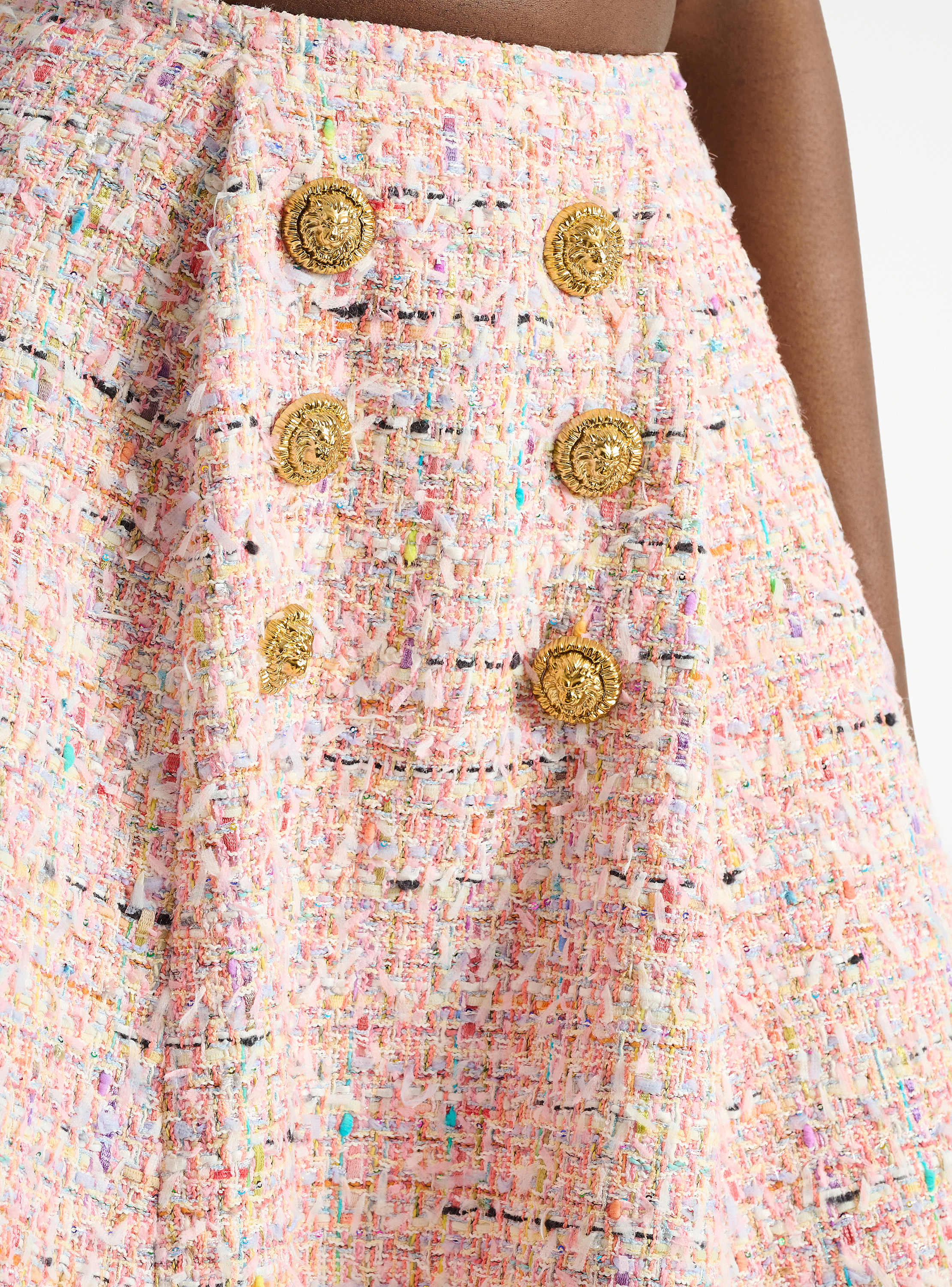 Flared tweed skirt