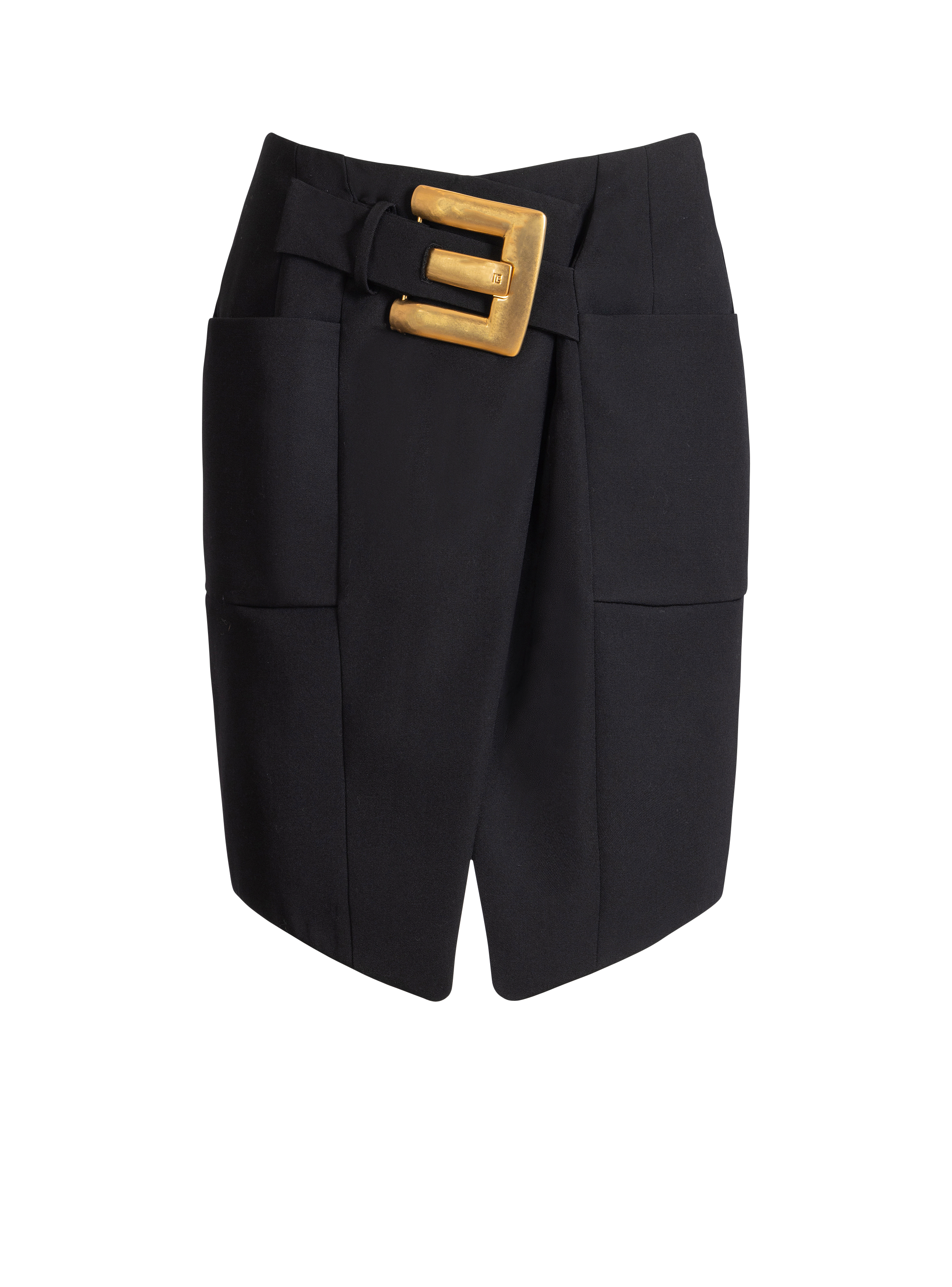 Falda con cintur&oacute;n de grain de poudre