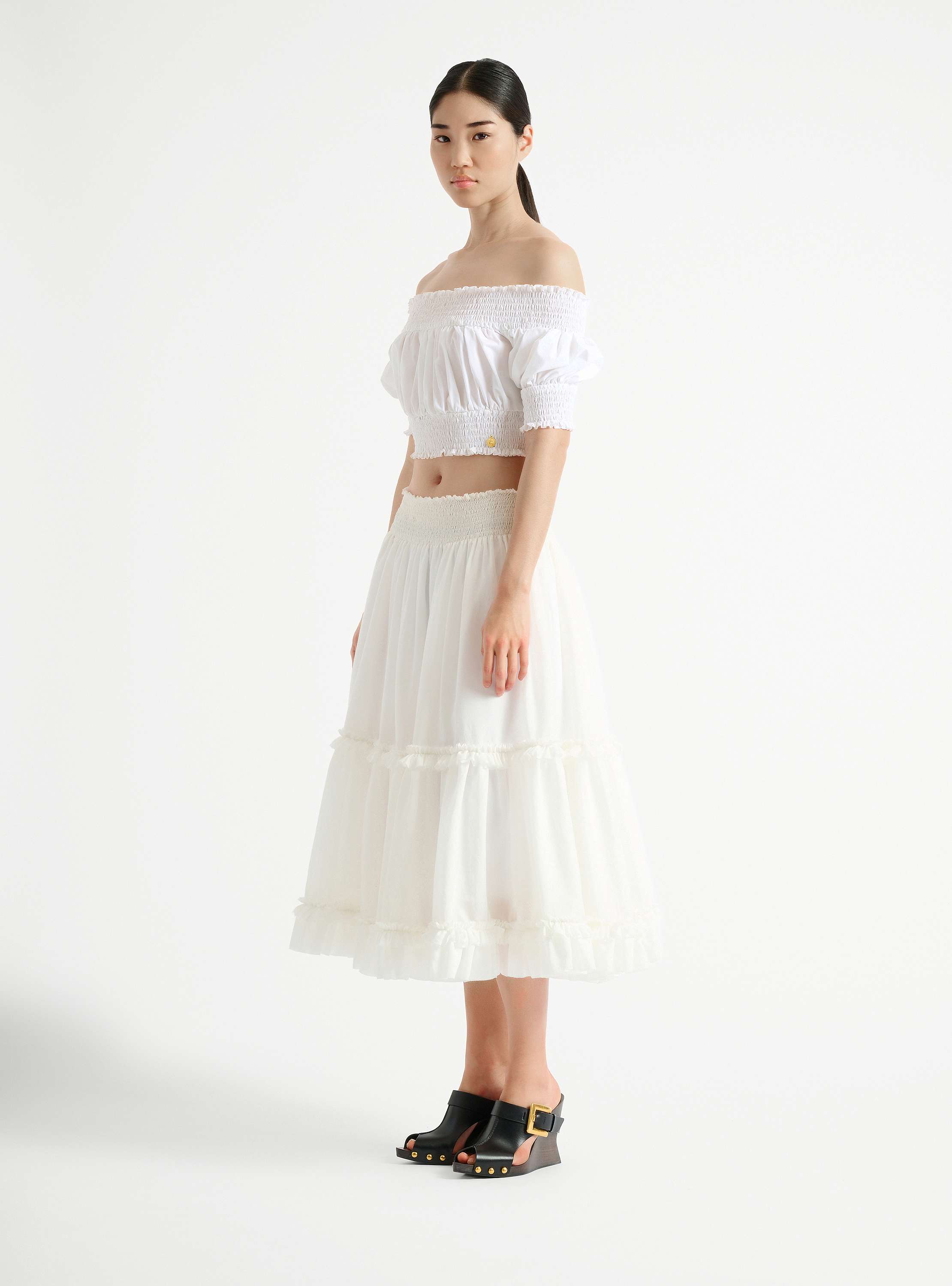 Long gathered skirt