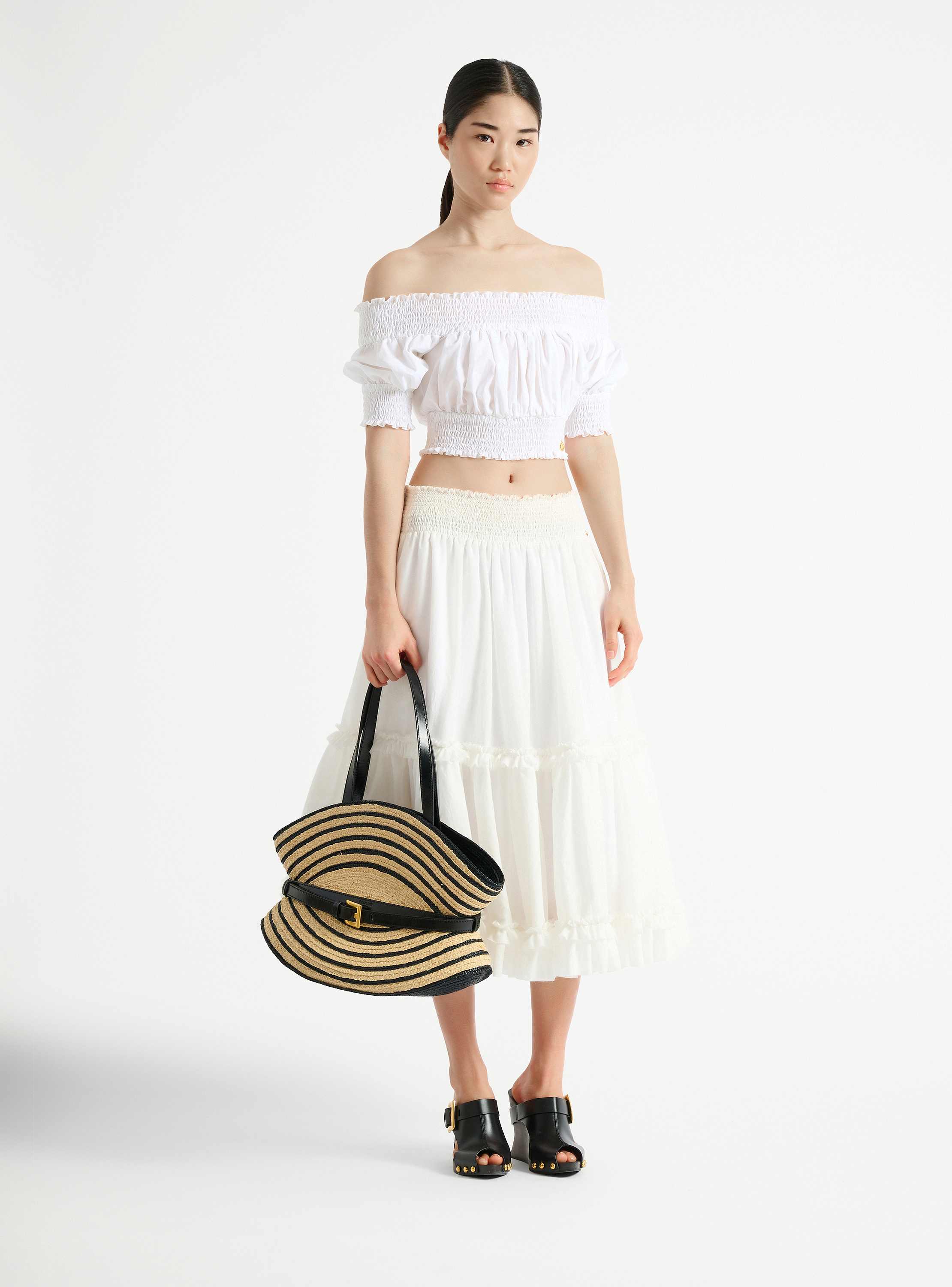 Long gathered skirt
