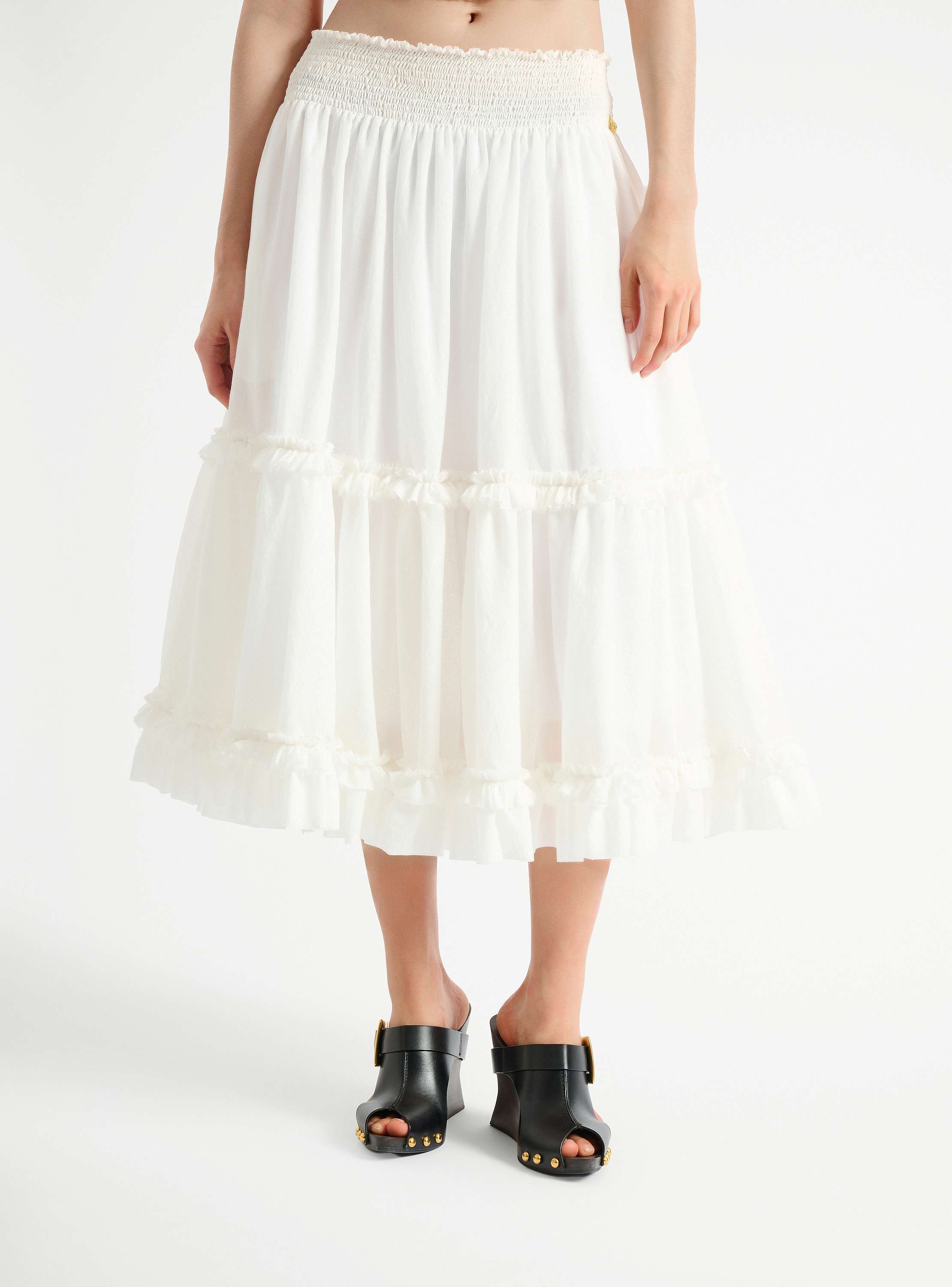 Long gathered skirt