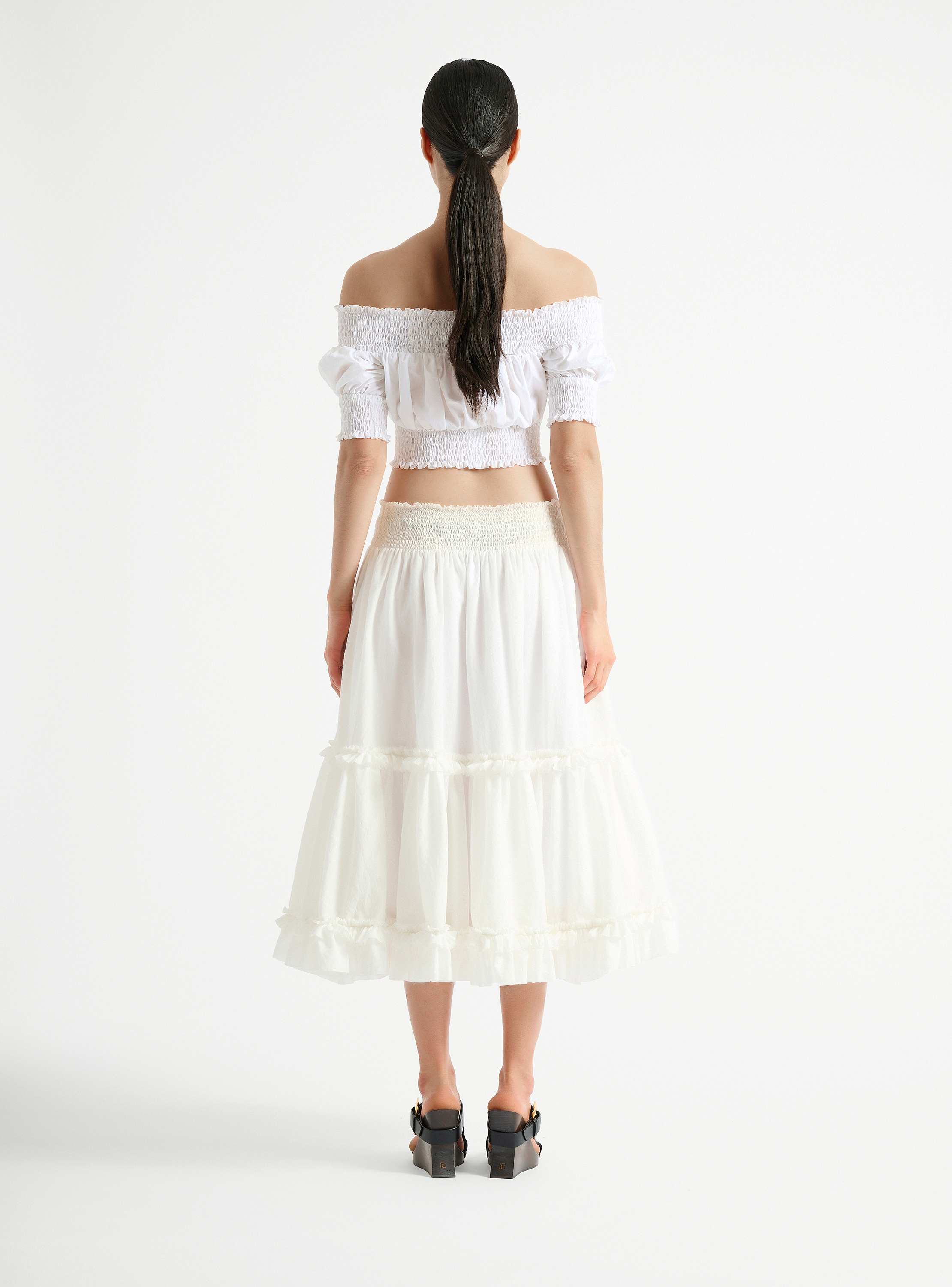 Long gathered skirt