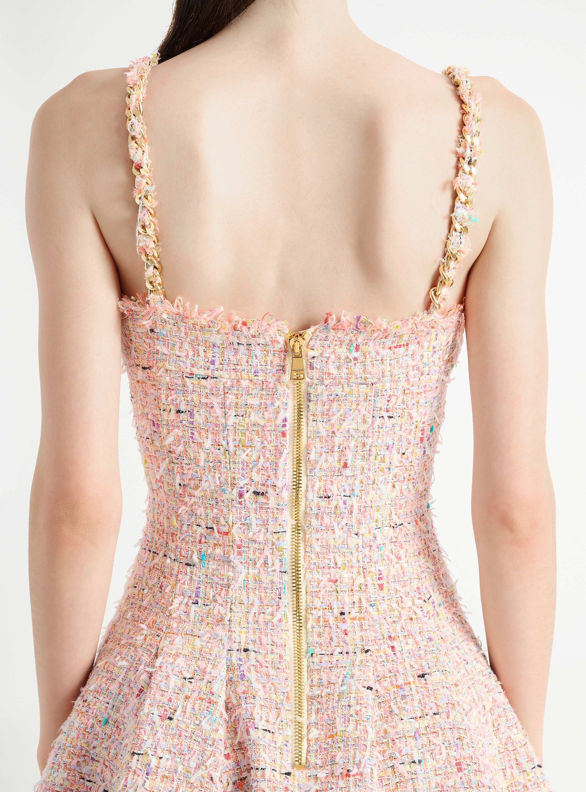 Flared tweed dress