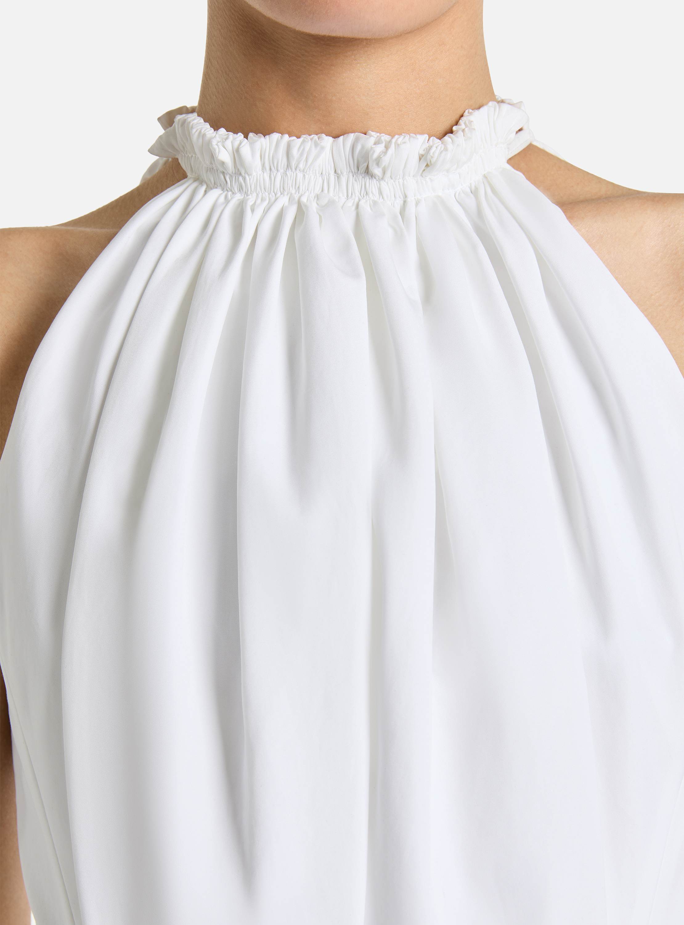 Flared cotton poplin dress