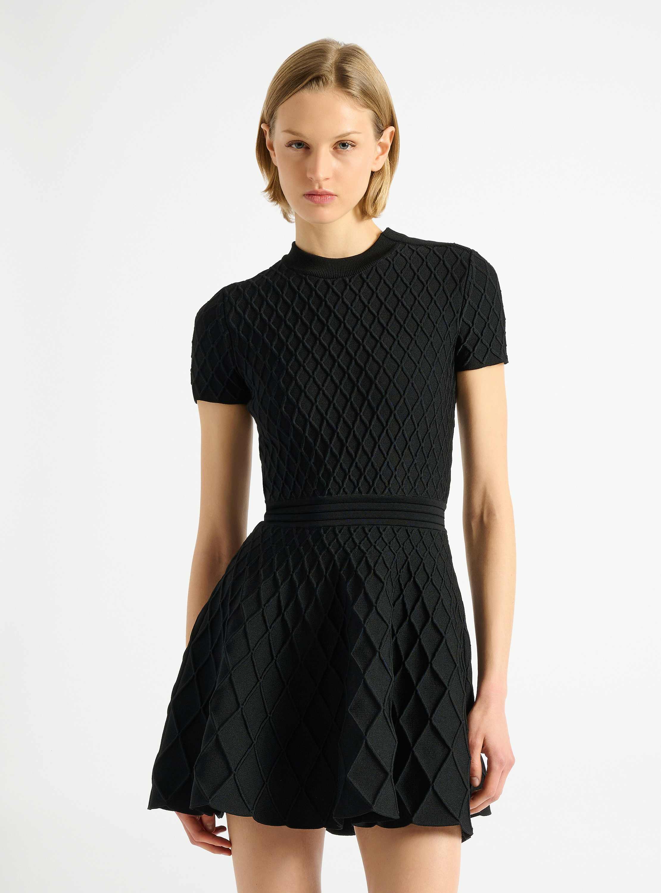 Flared knit dress 