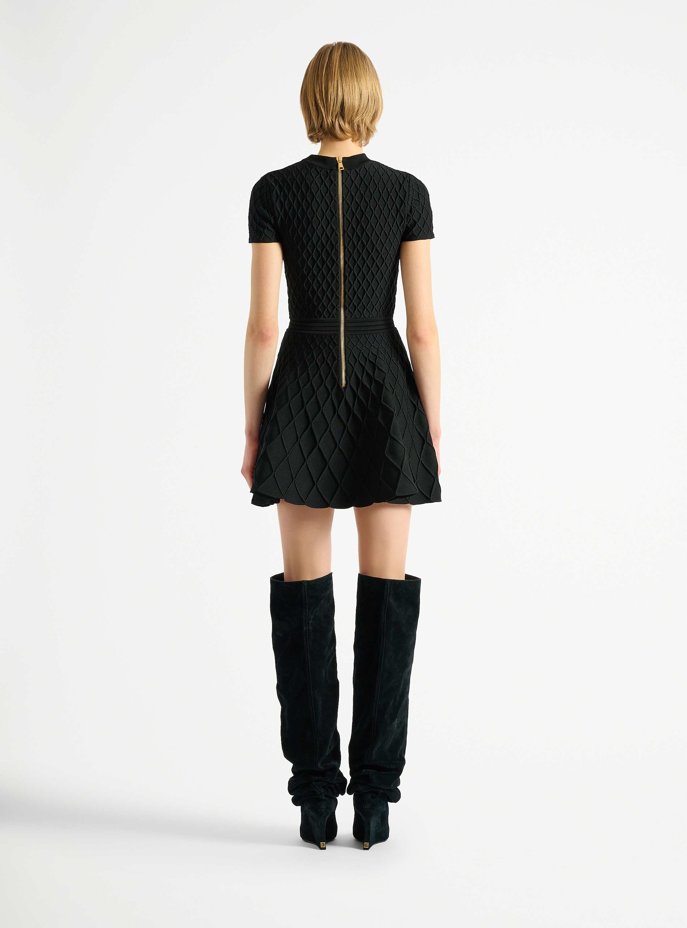 Flared knit dress 
