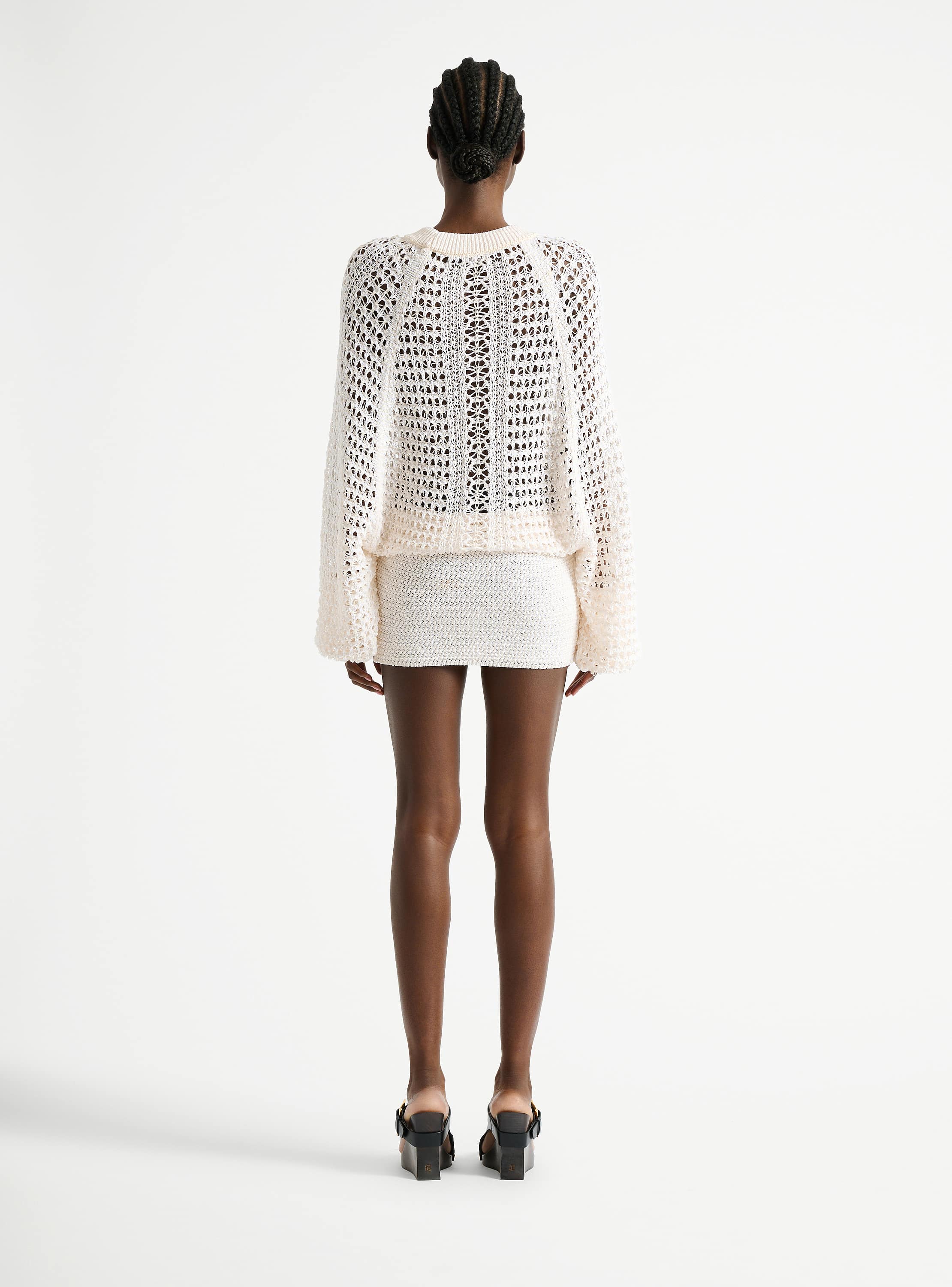 Short crochet lace dress