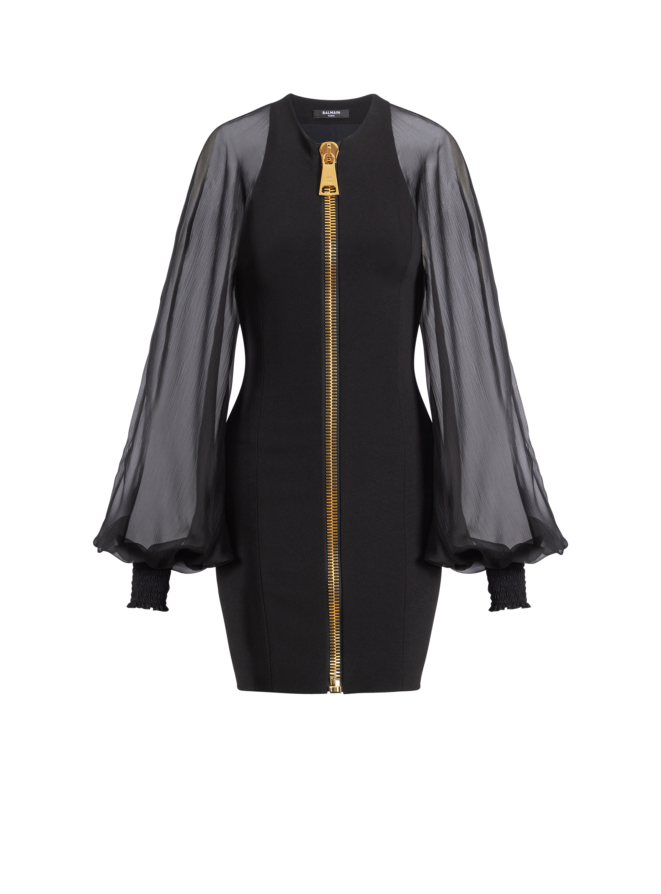 Short jersey and muslin dress