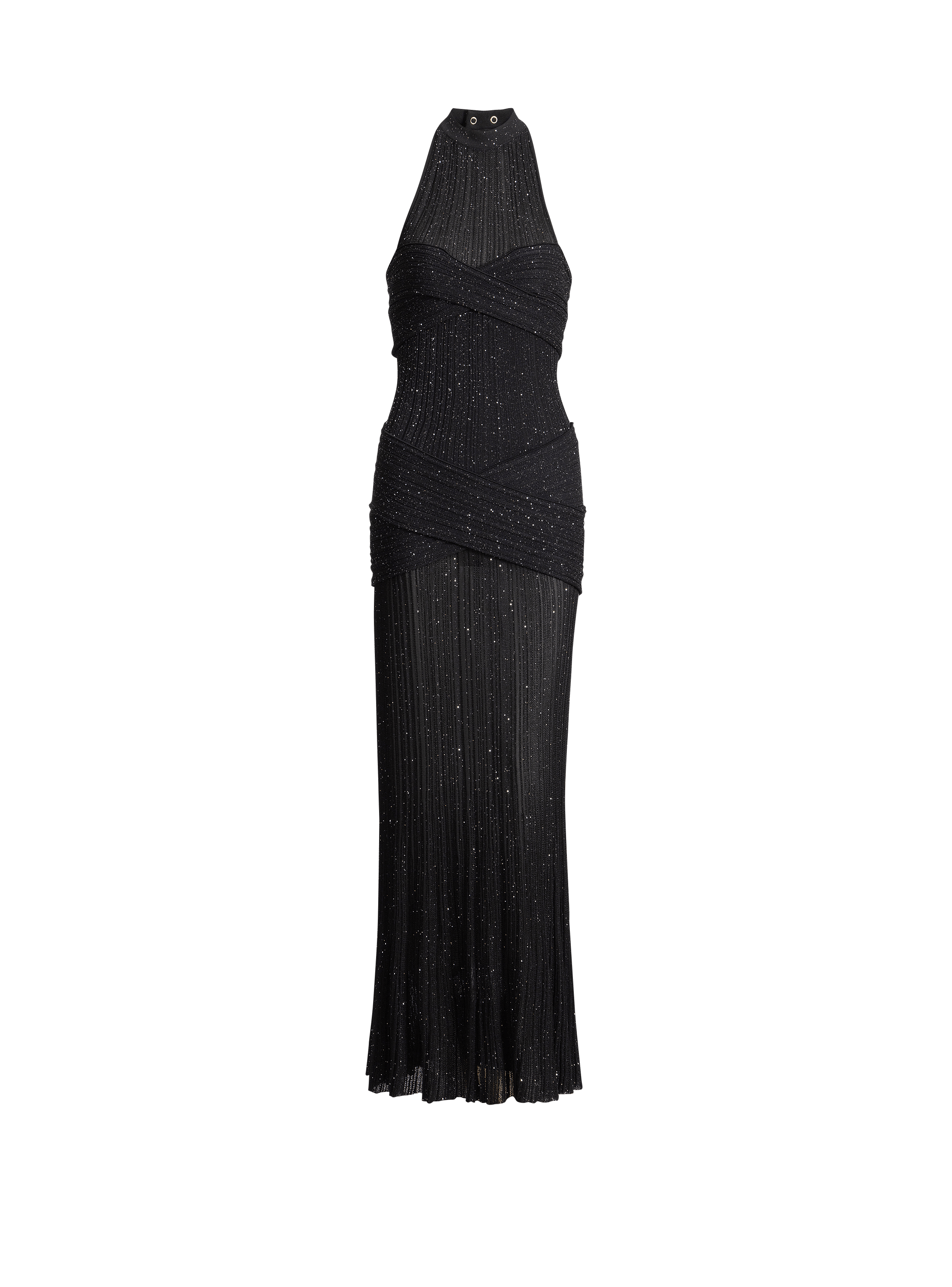 Robe longue en maille Fl&eacute;chage