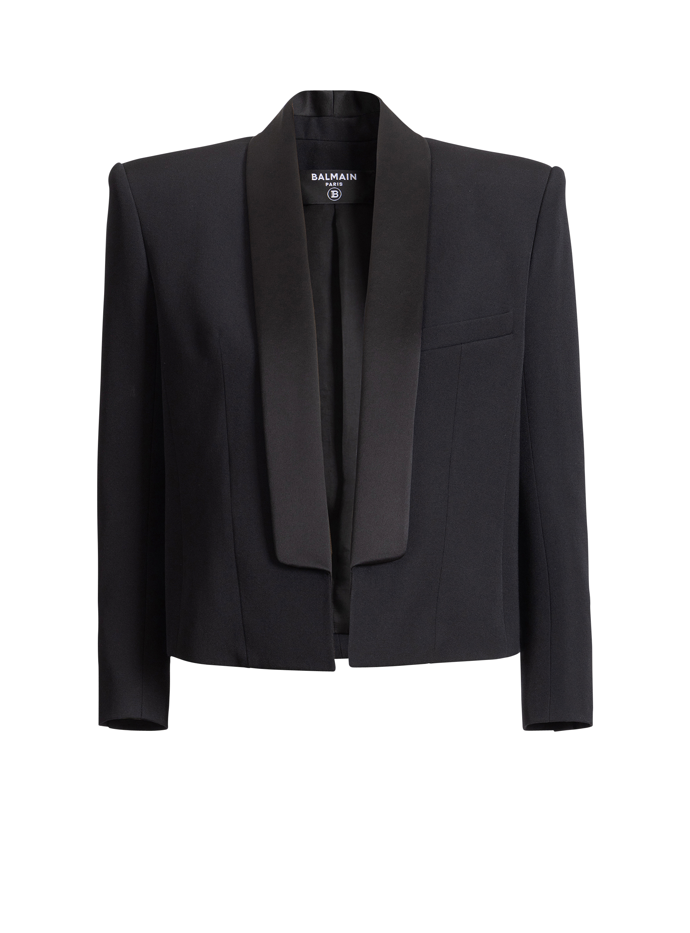 Cropped grain de poudre jacket