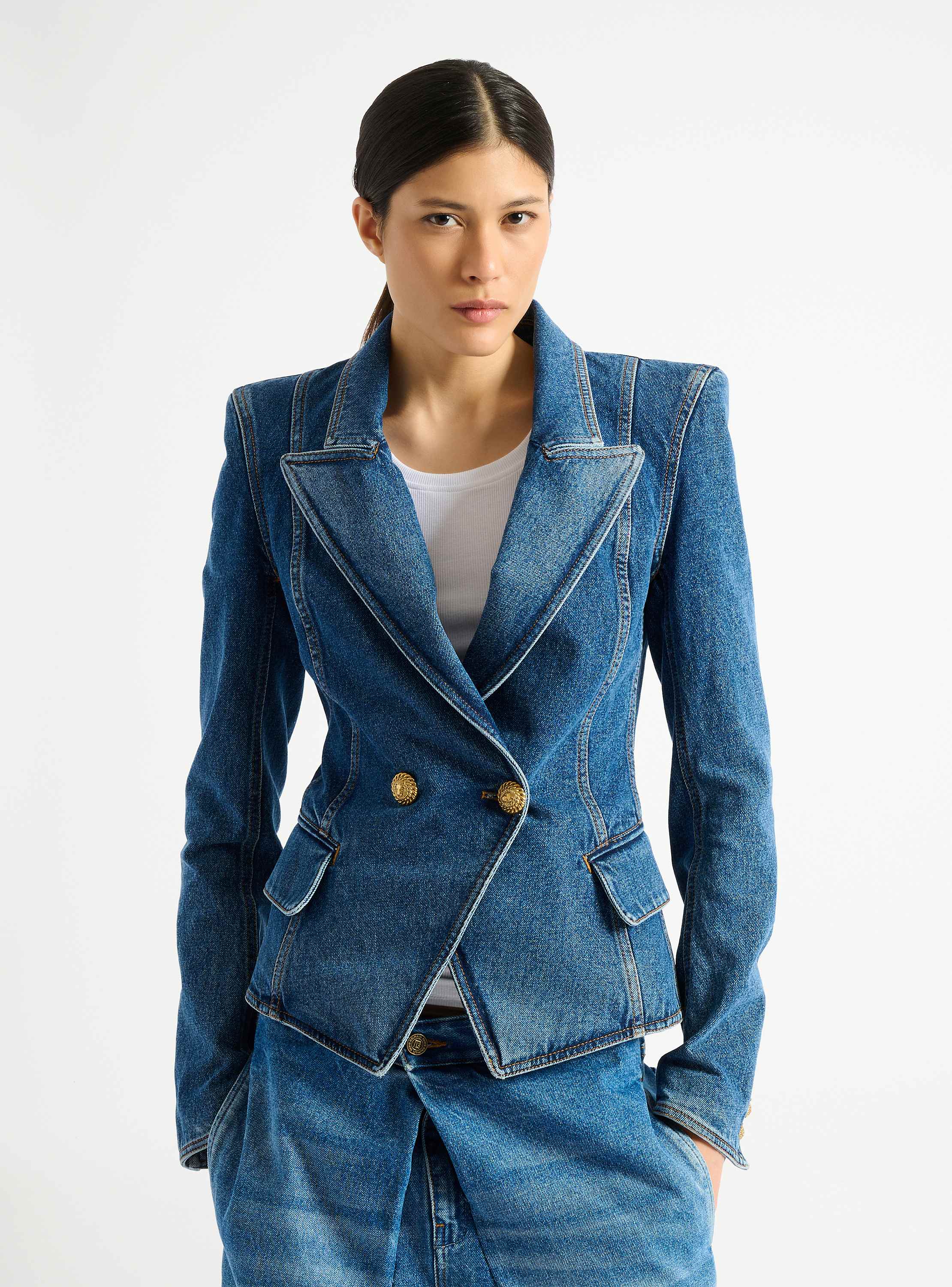 Denim 2-button jacket