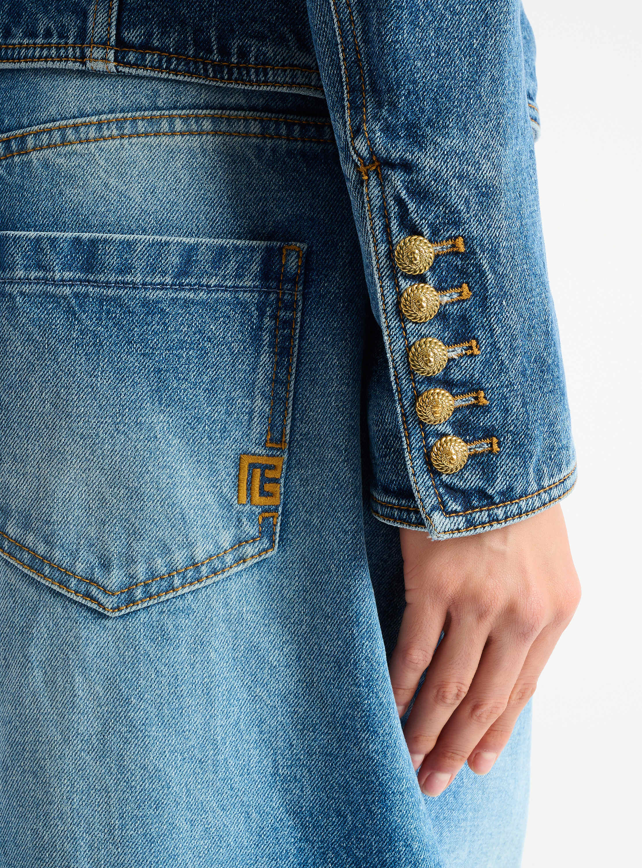 Denim 2-button jacket
