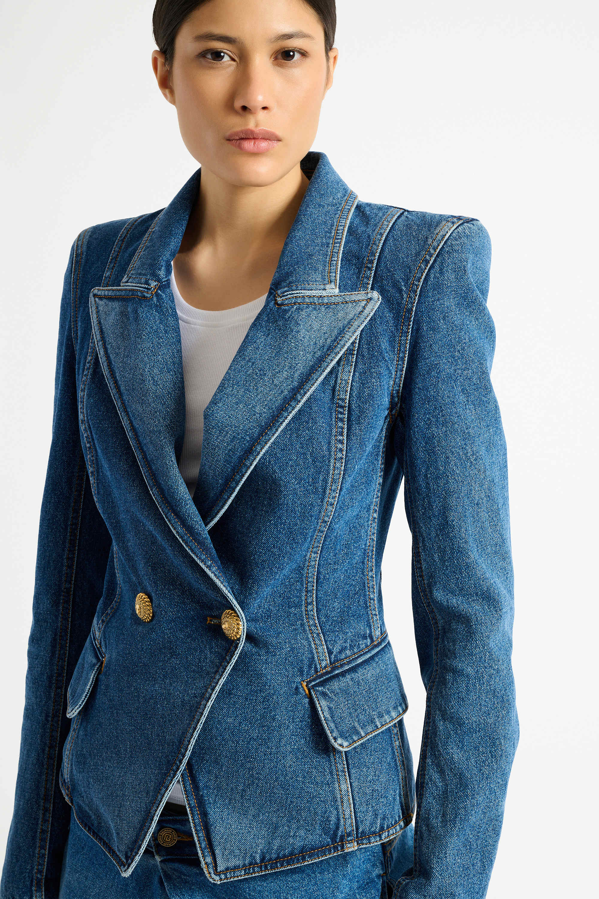 Denim 2-button jacket