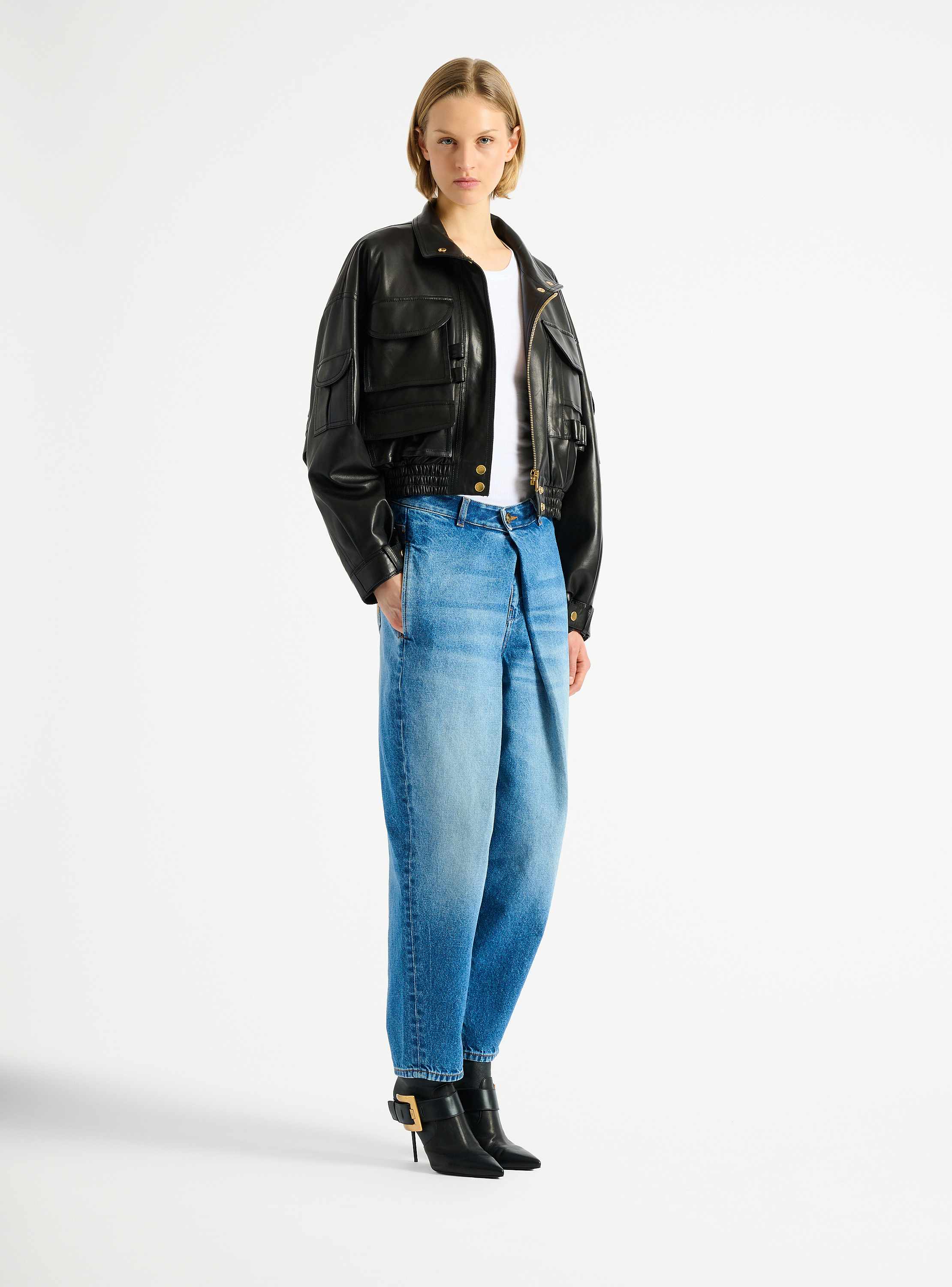 Lambskin bomber jacket