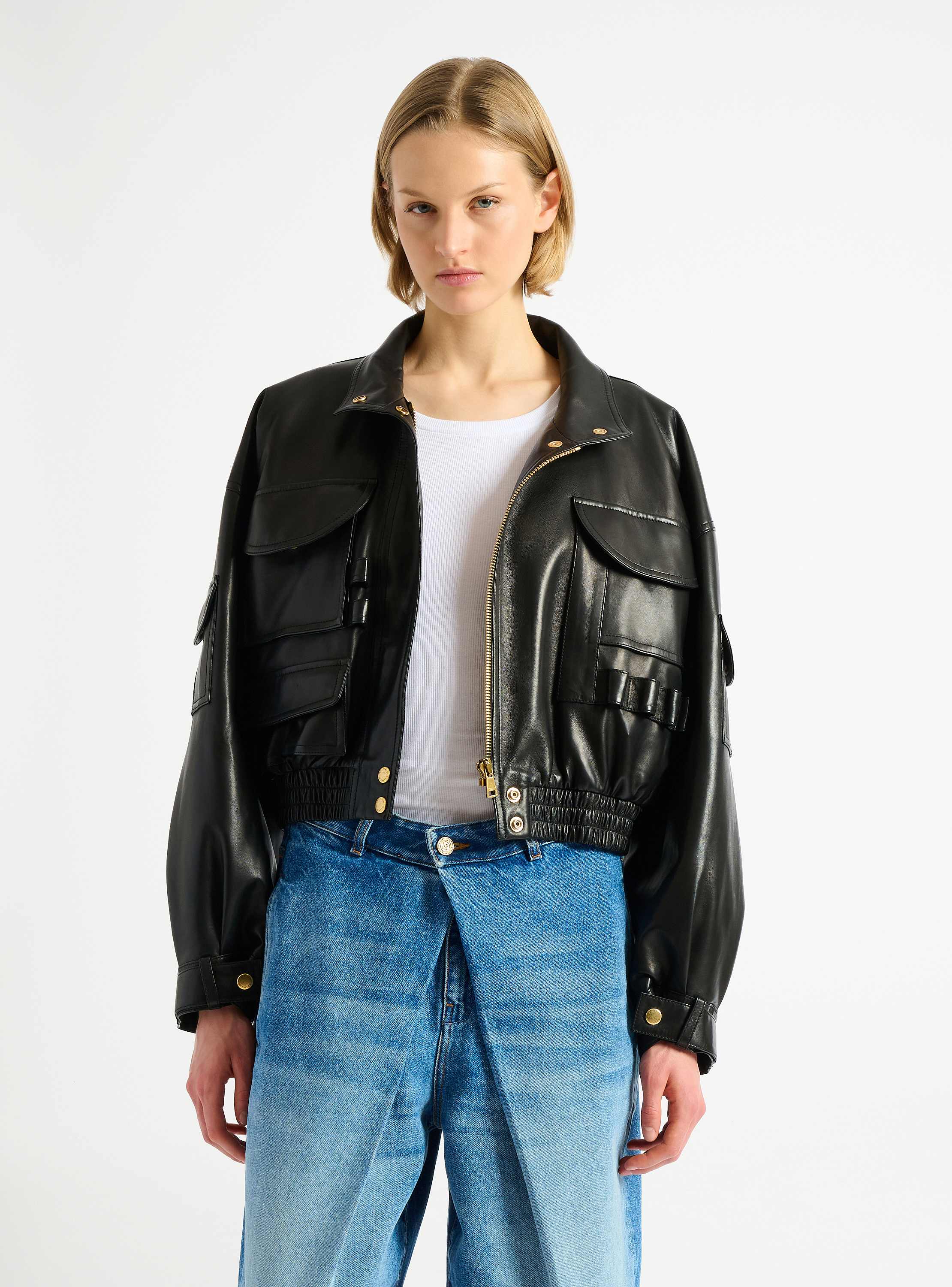 Lambskin bomber jacket