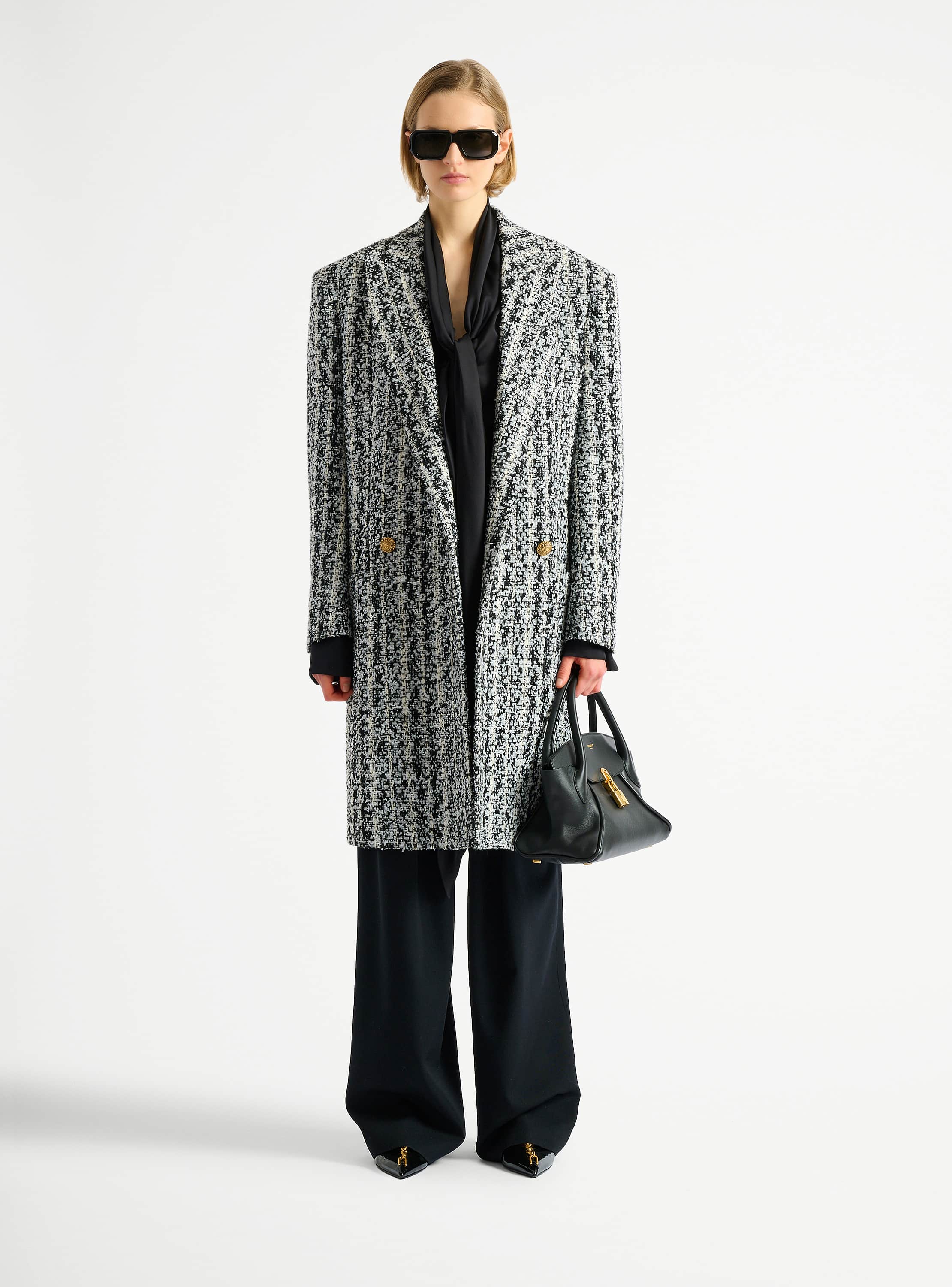 Long tweed coat