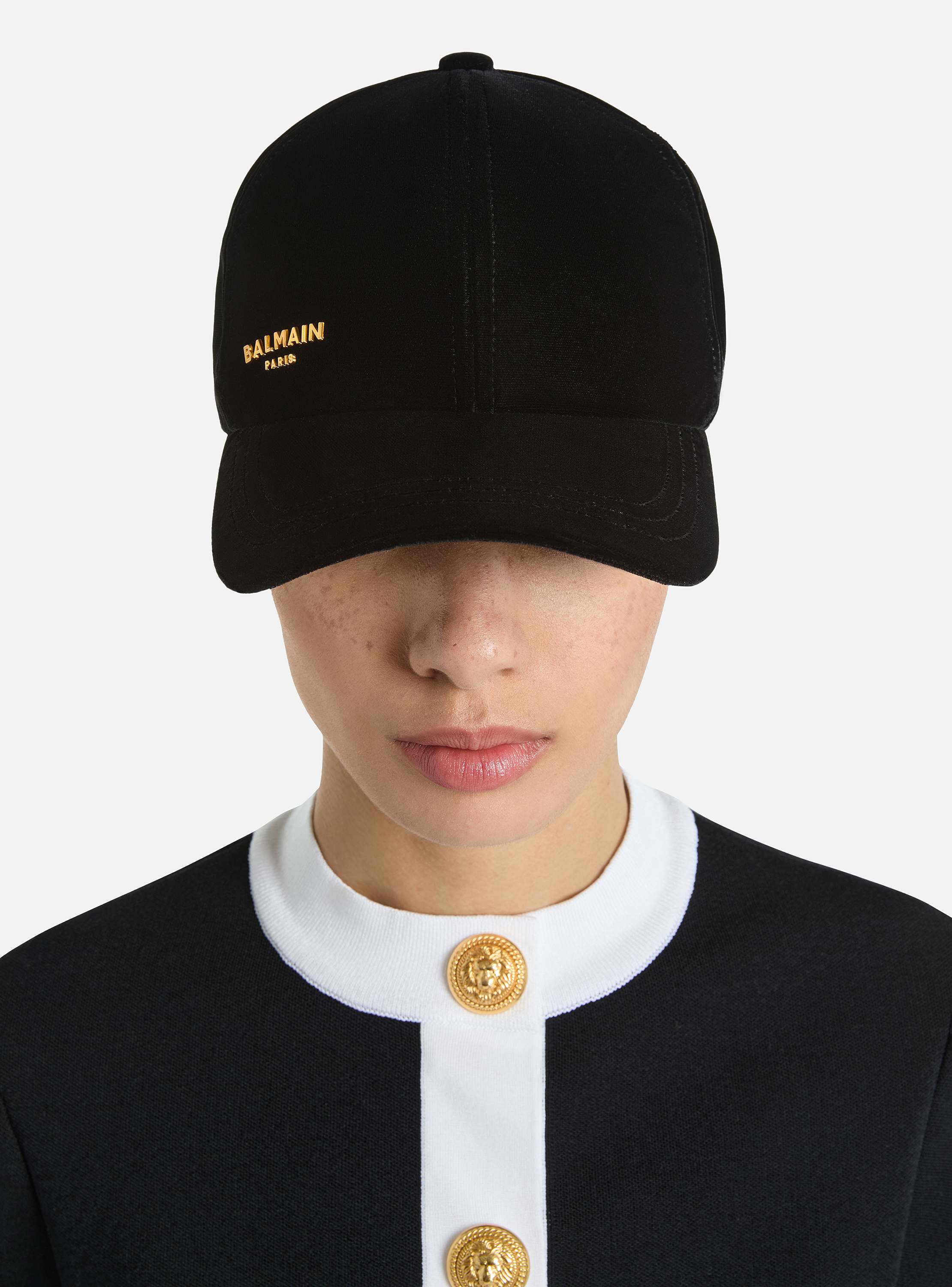 Casquette Balmain Paris en velours