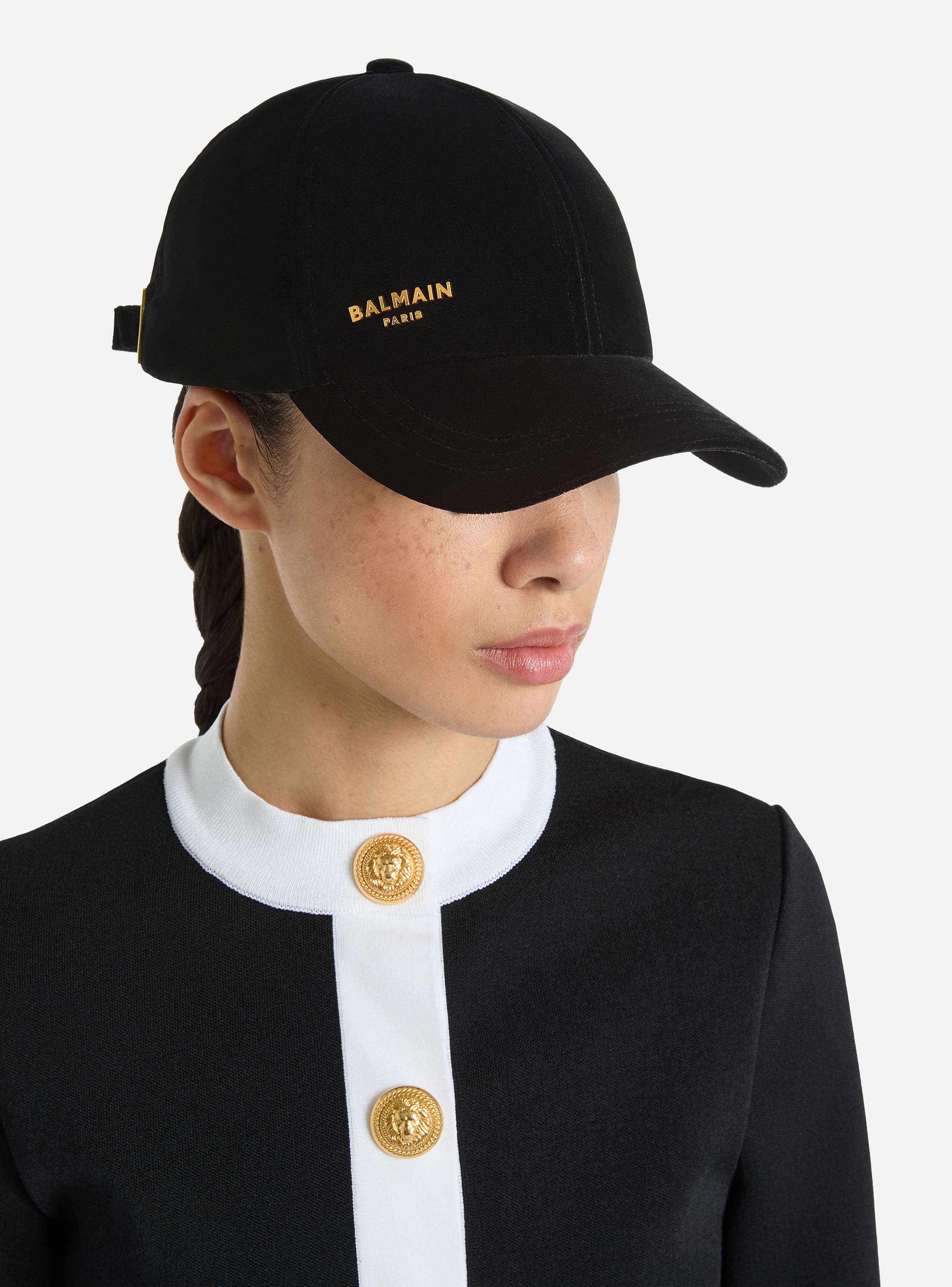 Casquette Balmain Paris en velours