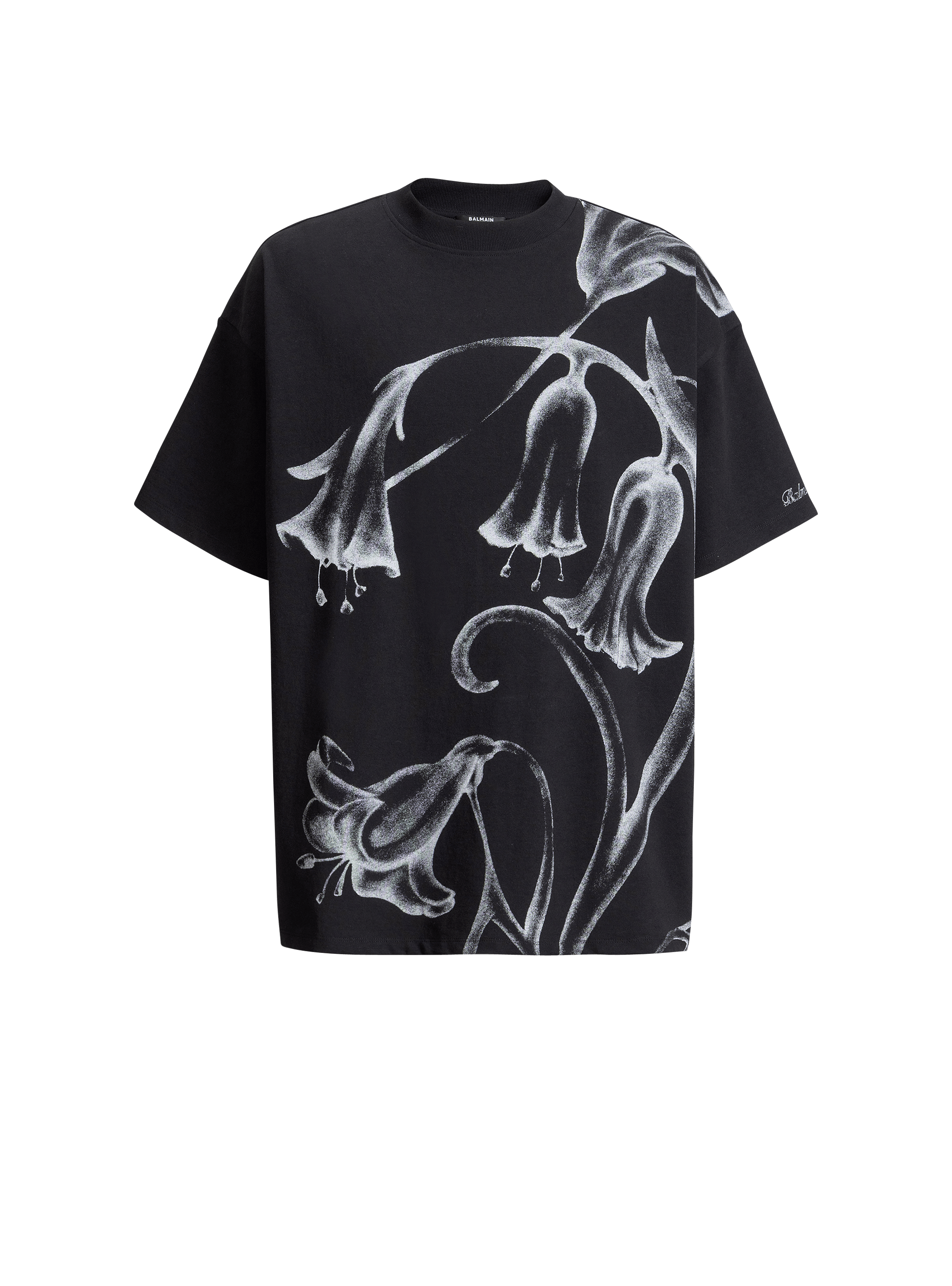 Bedrucktes Balmain Flower T-Shirt 