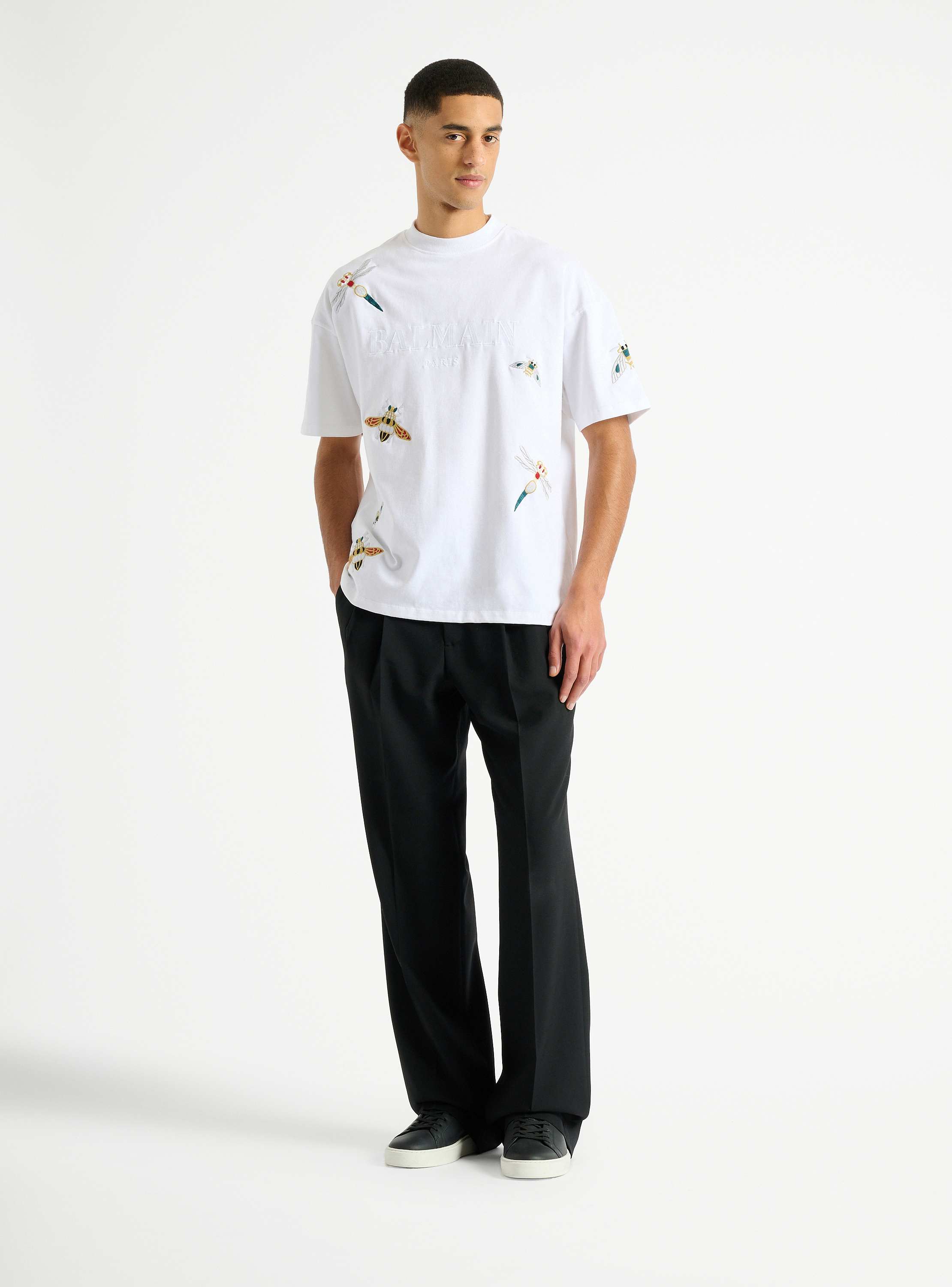 Embroidered Balmain Insect T-shirt