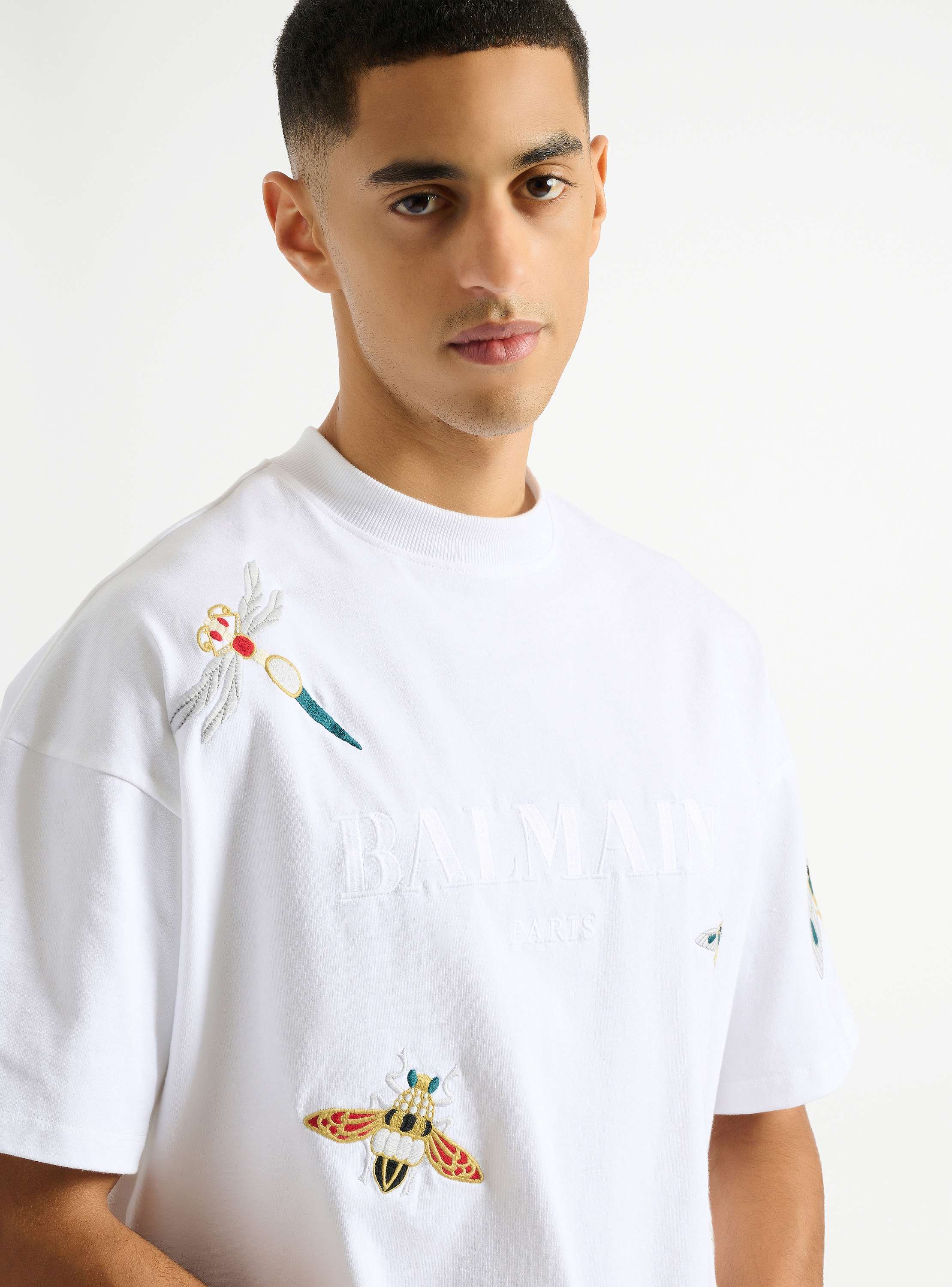 Embroidered Balmain Insect T-shirt