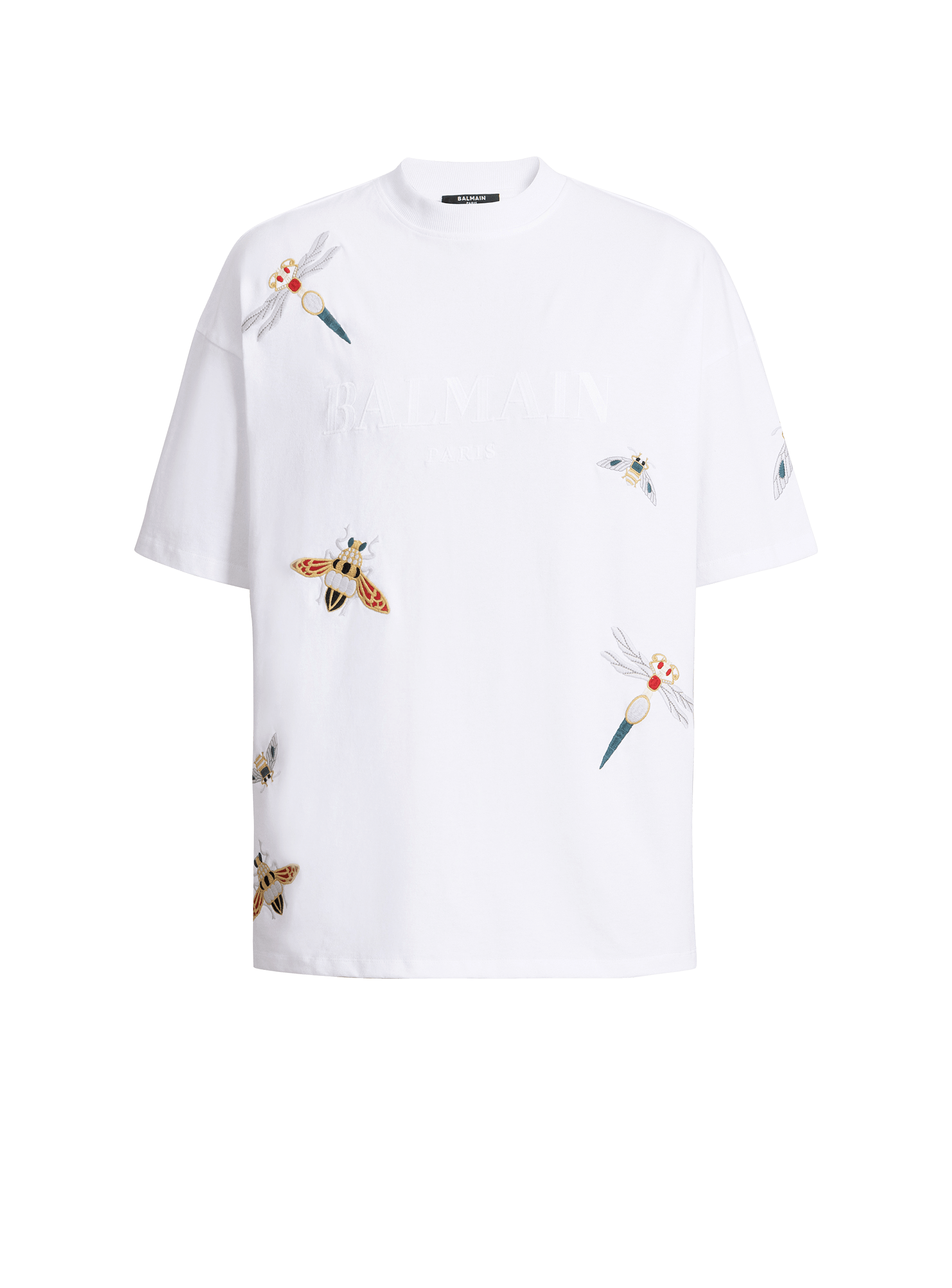 Embroidered Balmain Insect T-shirt
