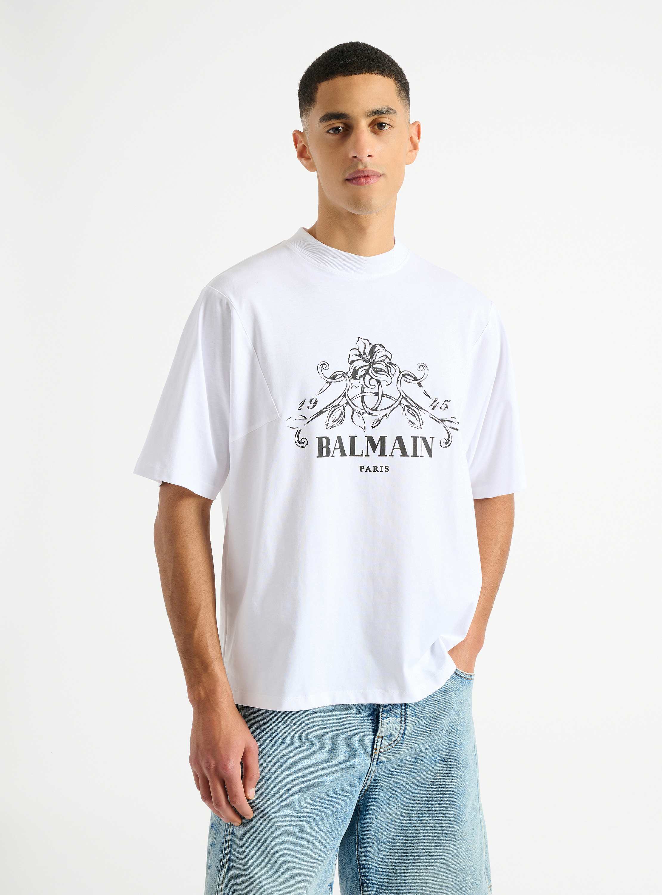 Printed Balmain Vine T-shirt 