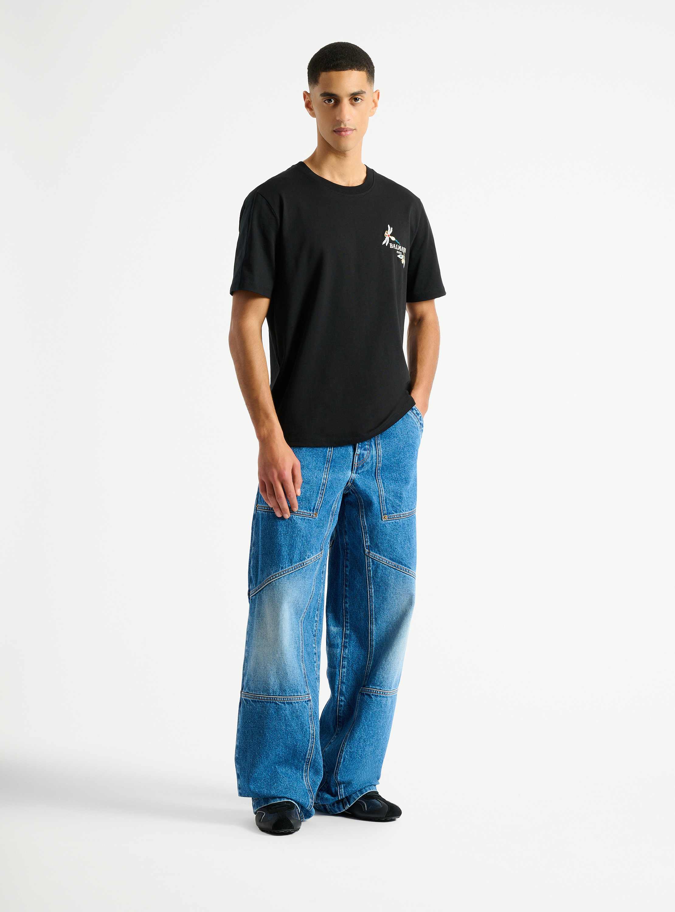 Embroidered Balmain Insect T-shirt