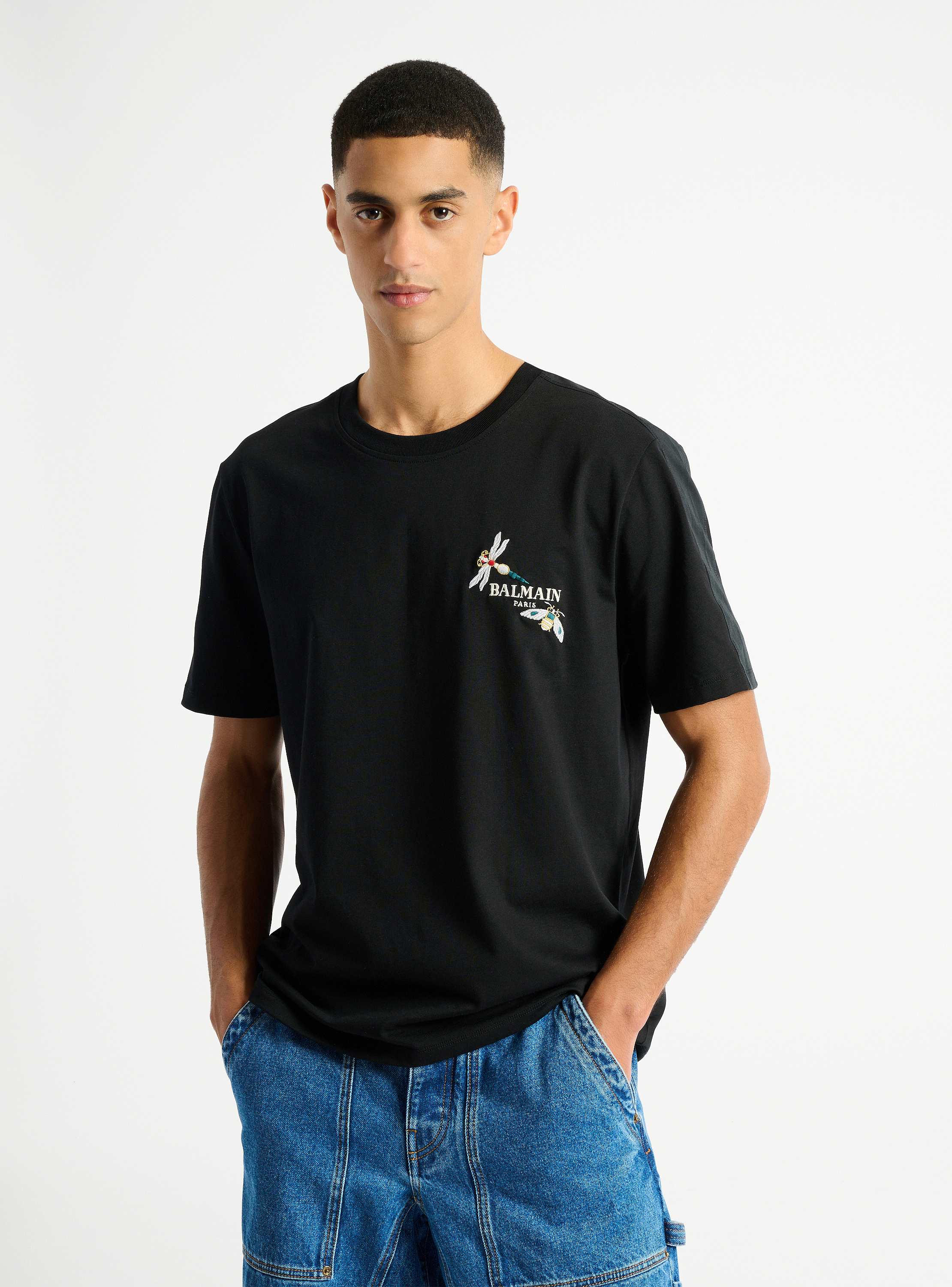 Embroidered Balmain Insect T-shirt