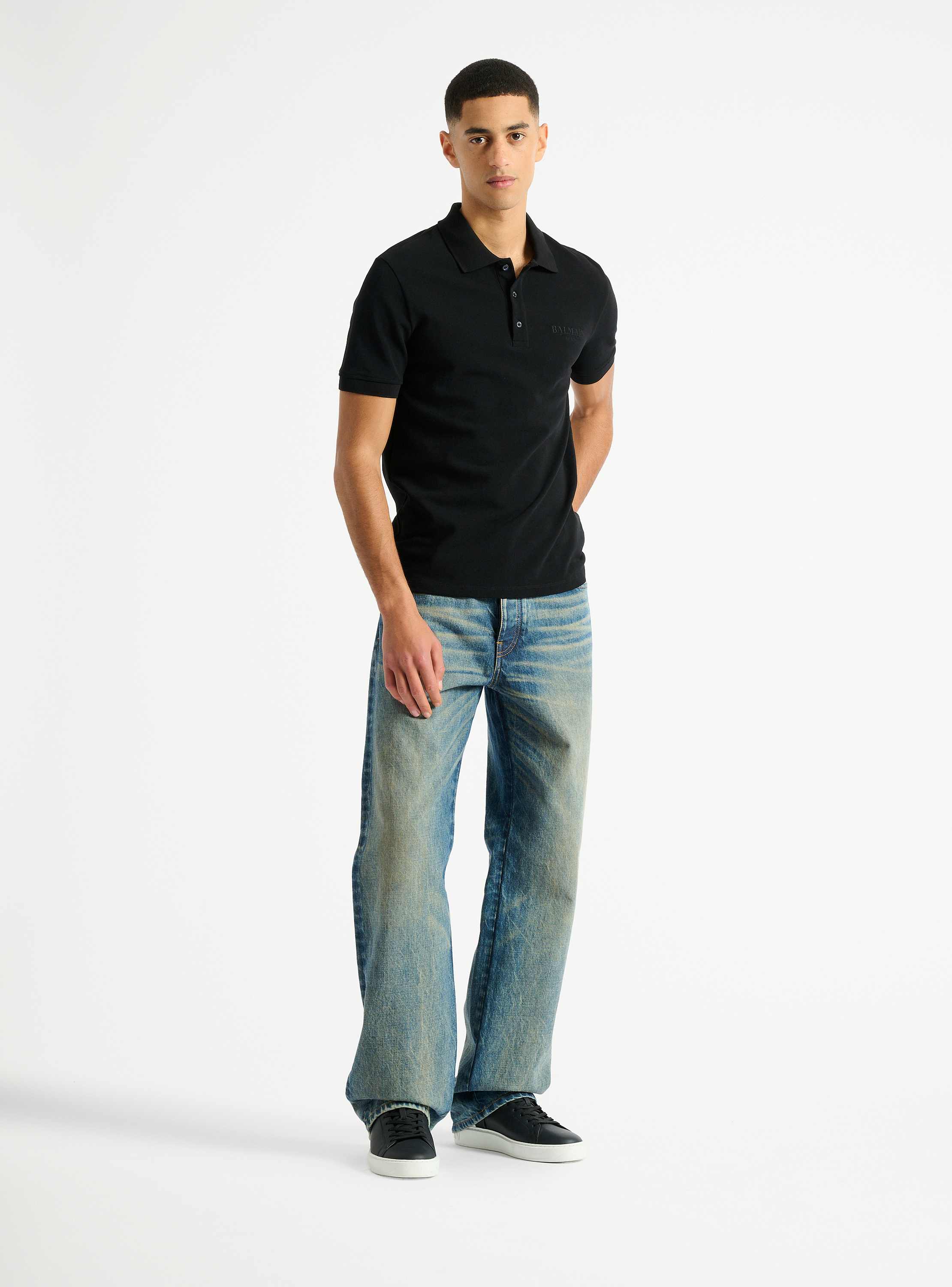 Embroidered Balmain Vintage polo